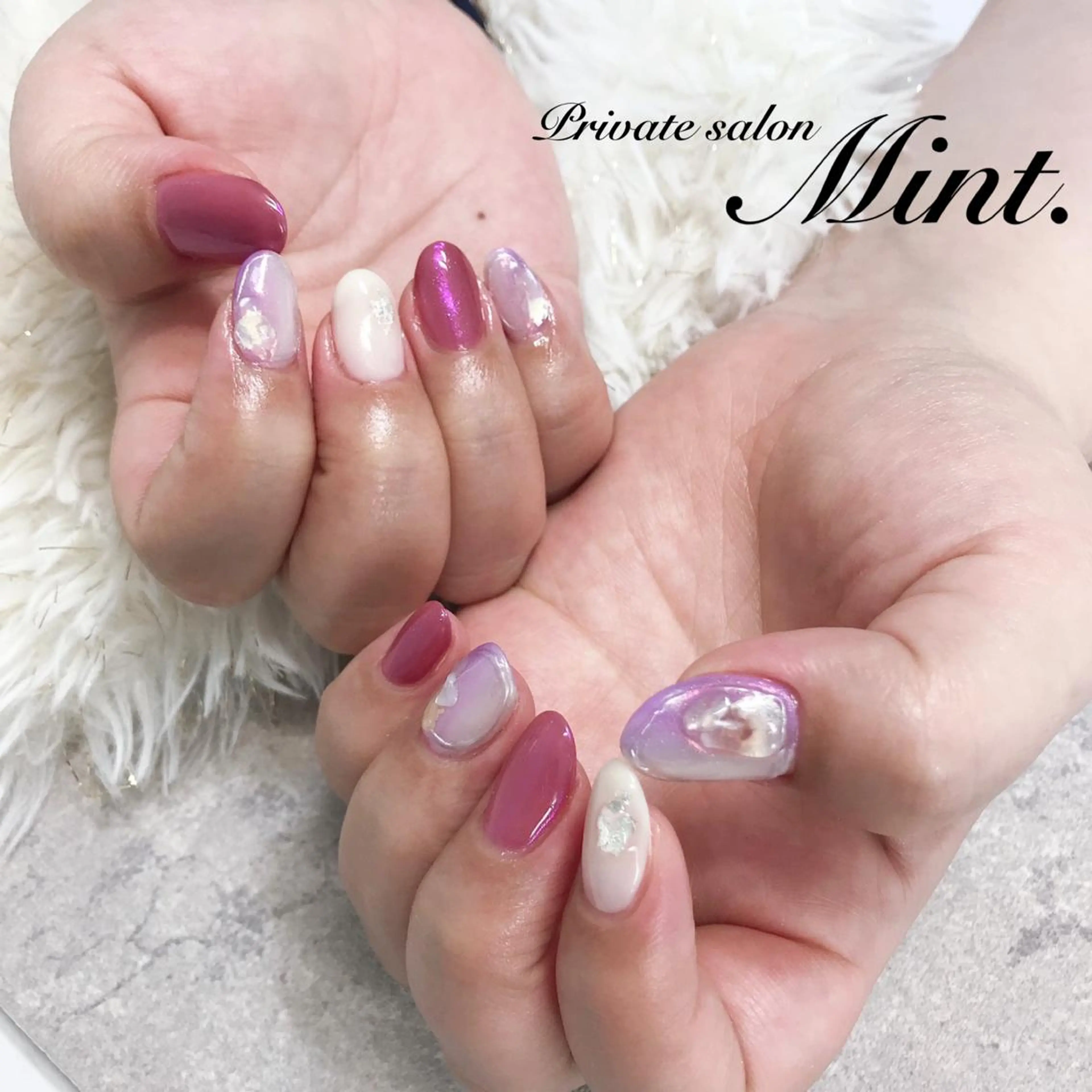 ショート ネイル ジェルネイル グラデーション ハンドネイル Mint. nailのネイルデザイン