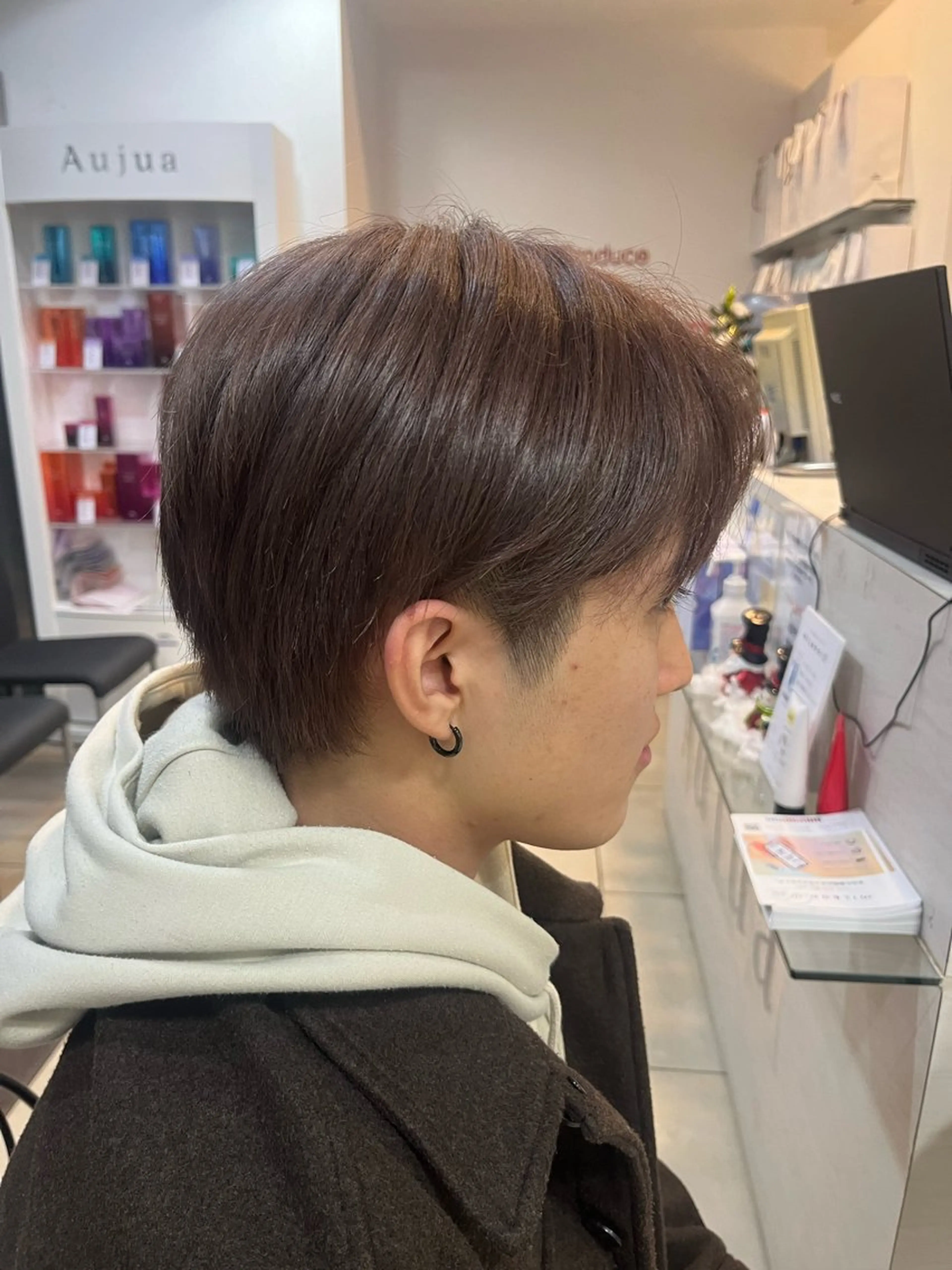 ショート パーマ メンズ カット ヘアカラー カルマ・ニュアンス パーマ　須田龍世のヘアスタイル