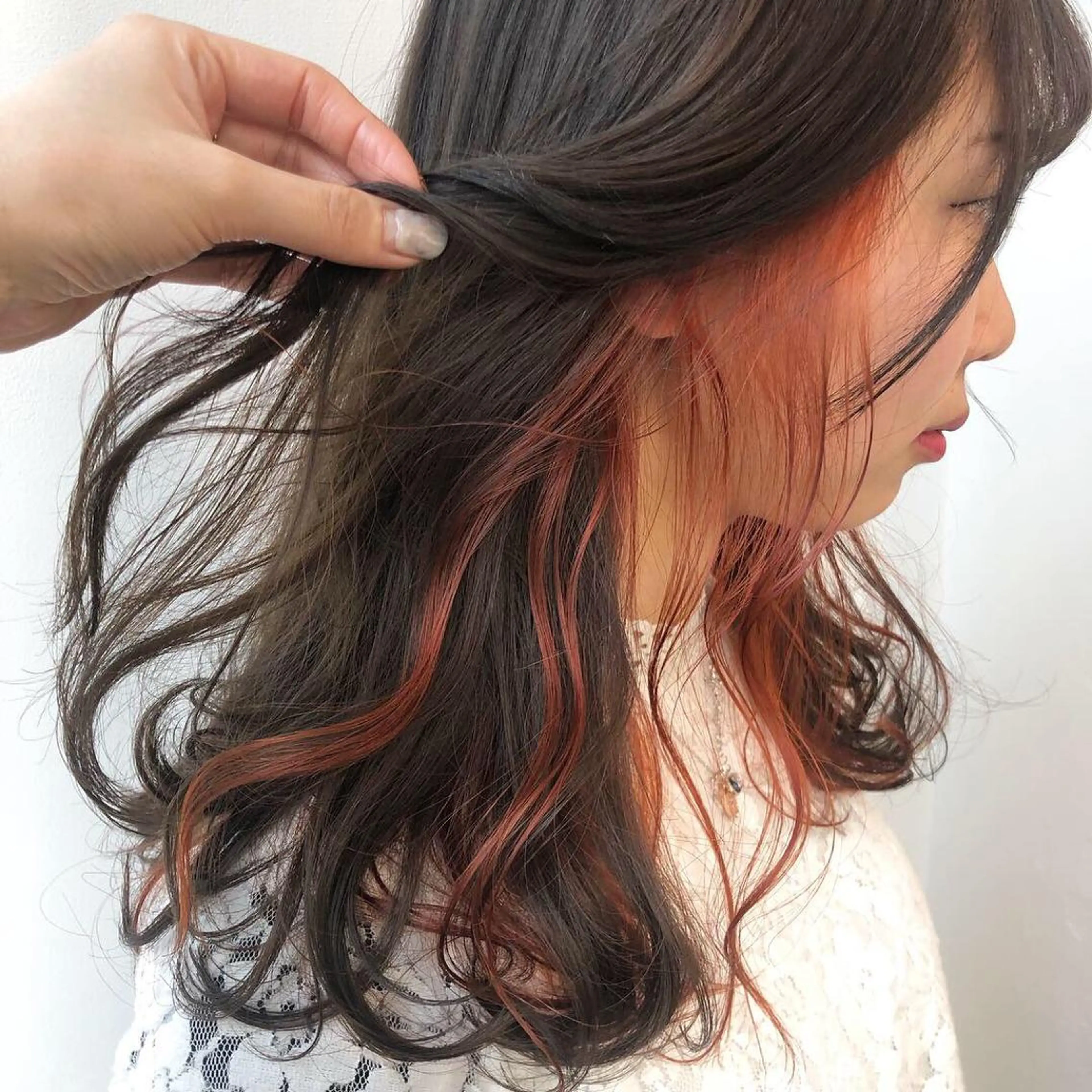 ロング カラー インナーカラー ヘアカラー トリートメント ヘアセット ❤️sai❤️ official❤️のヘアスタイル