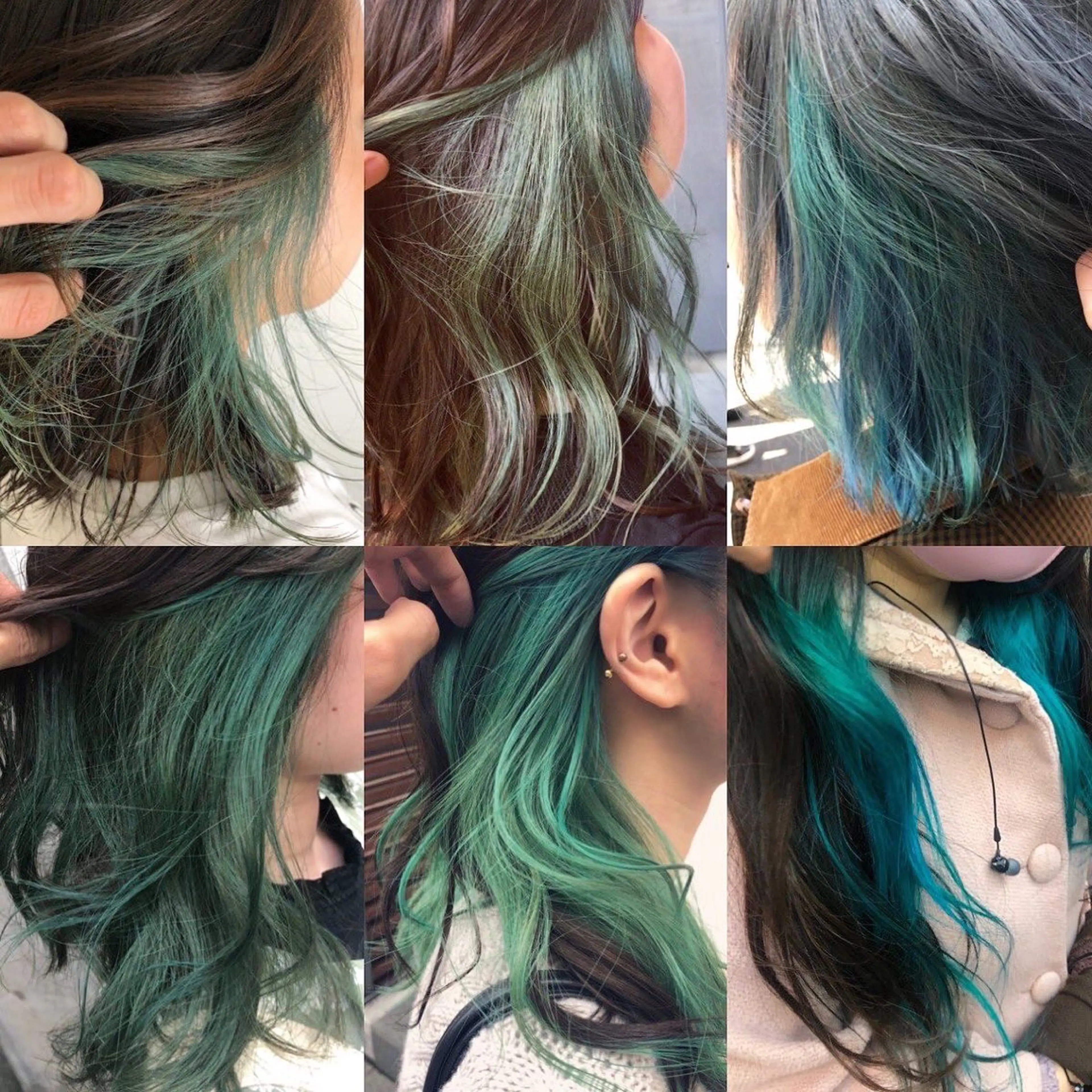 ミディアム カラー ブリーチ デザインカラー イヤリングカラー インナーカラー ユニコーンカラー カット ヘアカラー トリートメント 原宿サロン代表 デザインカラー伊藤卓のヘアスタイル