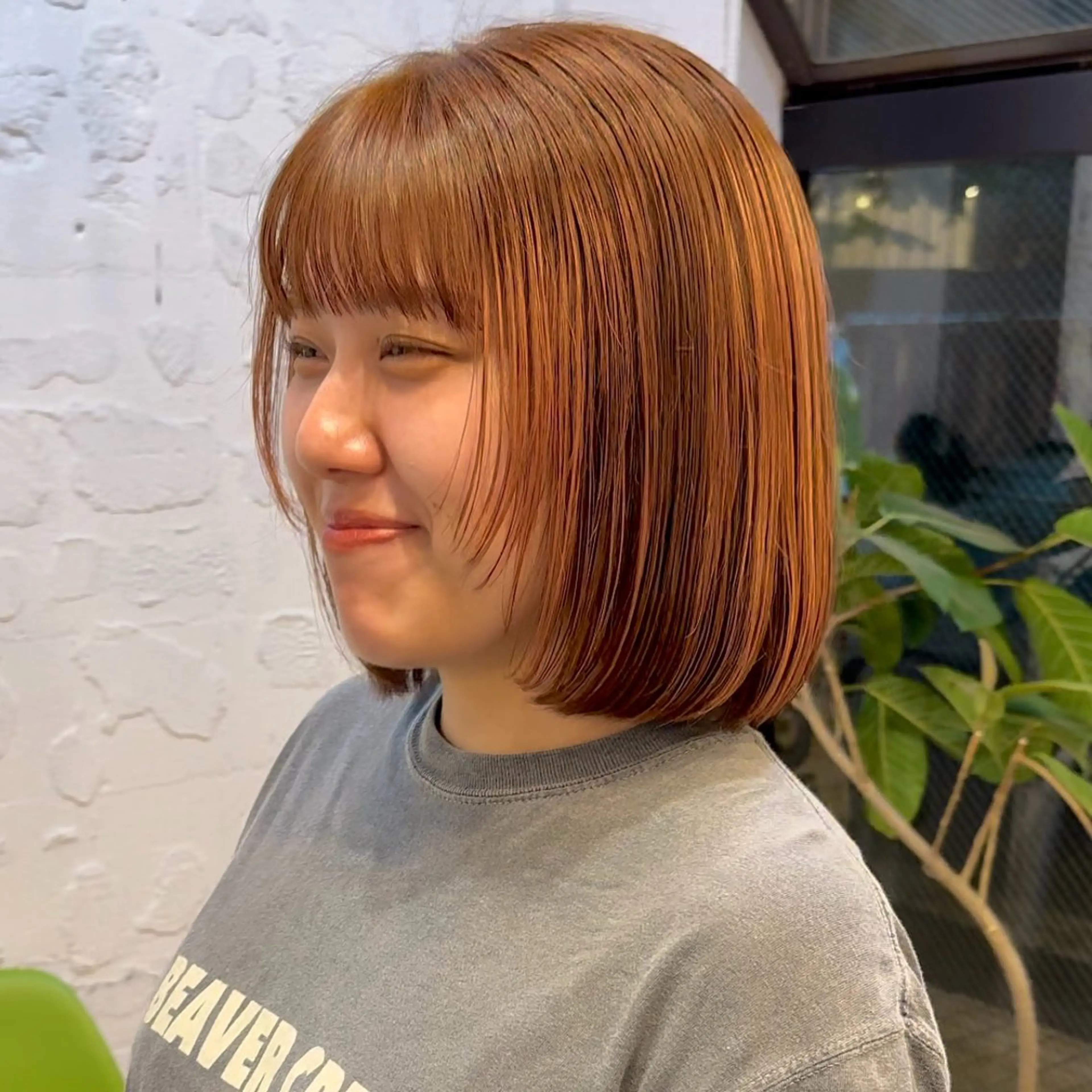 ミディアム カラー カット ヘアカラー トリートメント 🌿ボブ・レイヤー 🌿　木梨健太のヘアスタイル