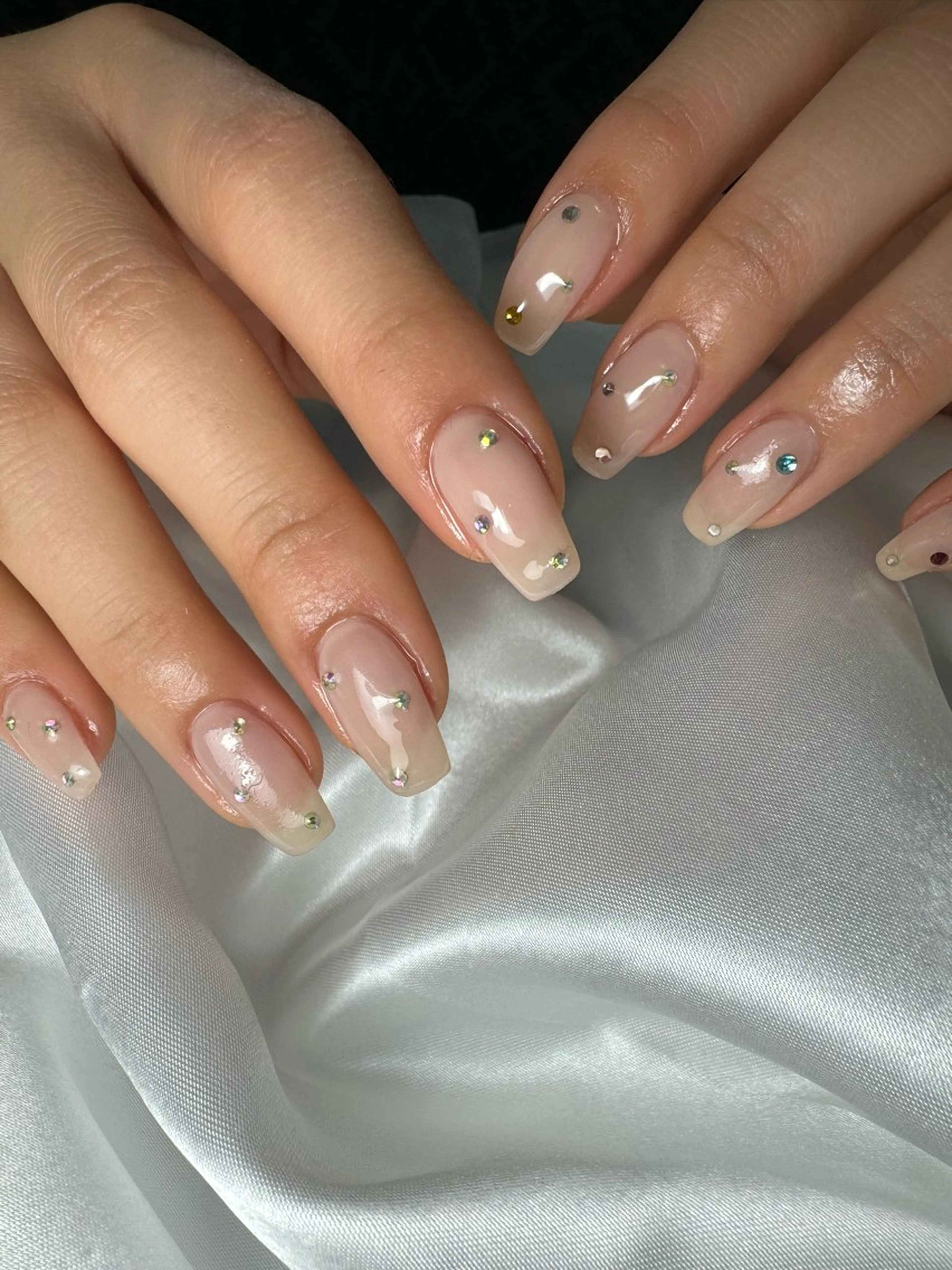 ネイル ジェルネイル 持ち込み パラジェル シンプルネイル 春ネイル ハンドネイル flowers nailのネイルデザイン