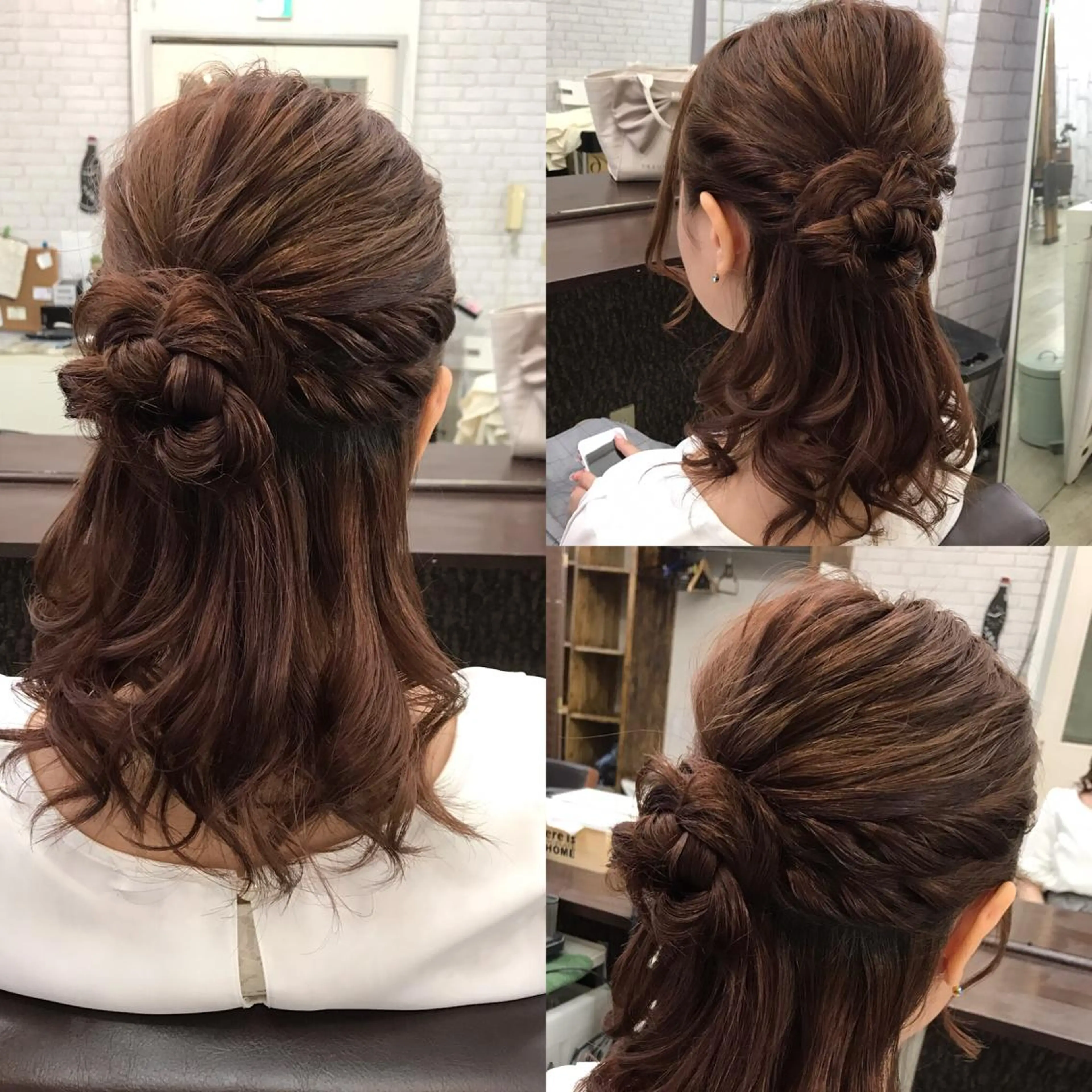 ミディアム ヘアアレンジ ハーフアップ beauty salon　Atora所属・大賀 海夕の眉毛・アイブロウイメージ