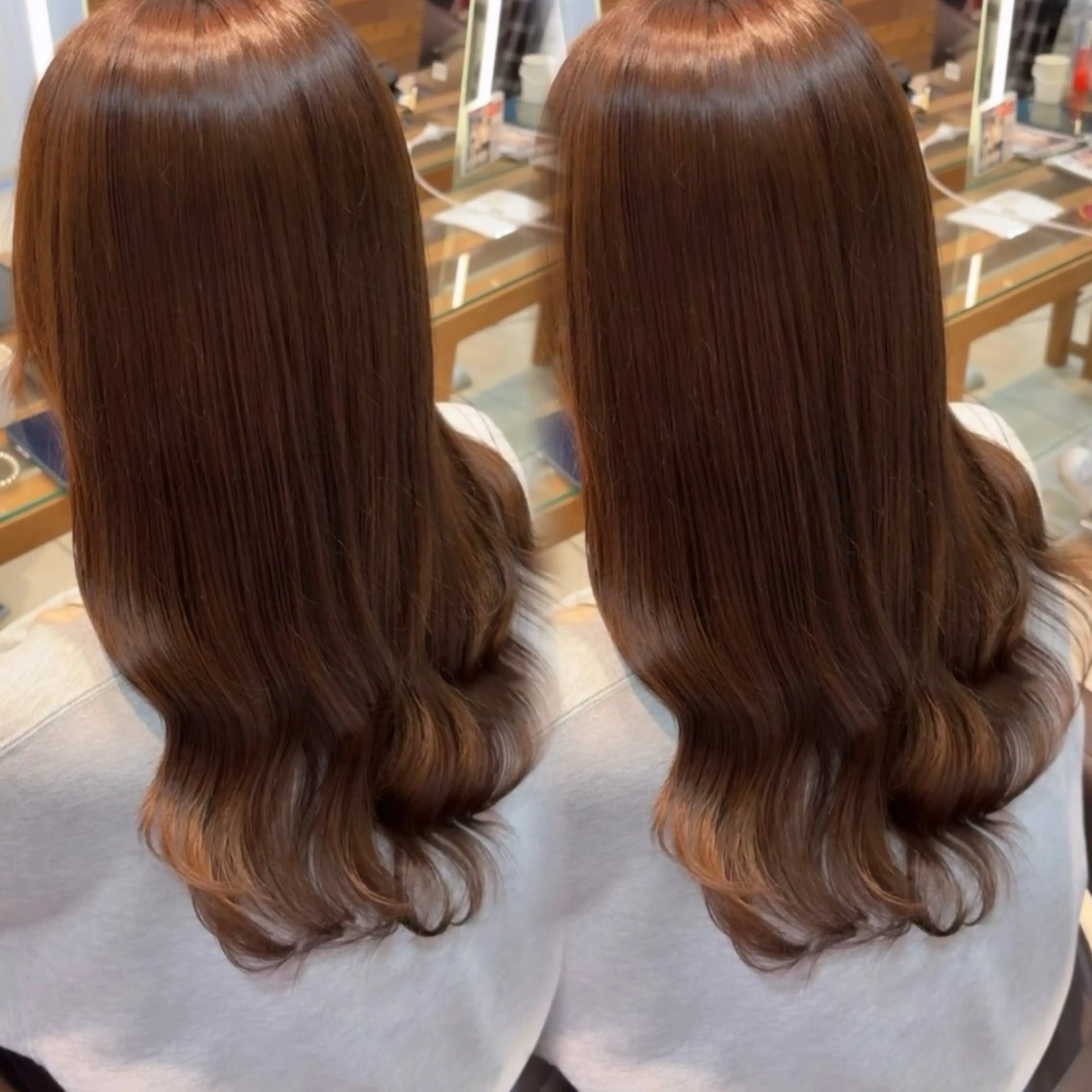 ロング カラー ベージュカラー ブリーチ ブラウンカラー ダブルカラー ミルクティーベージュ ヘアカラー パーマ、ダブル カラー、上野星也のヘアスタイル