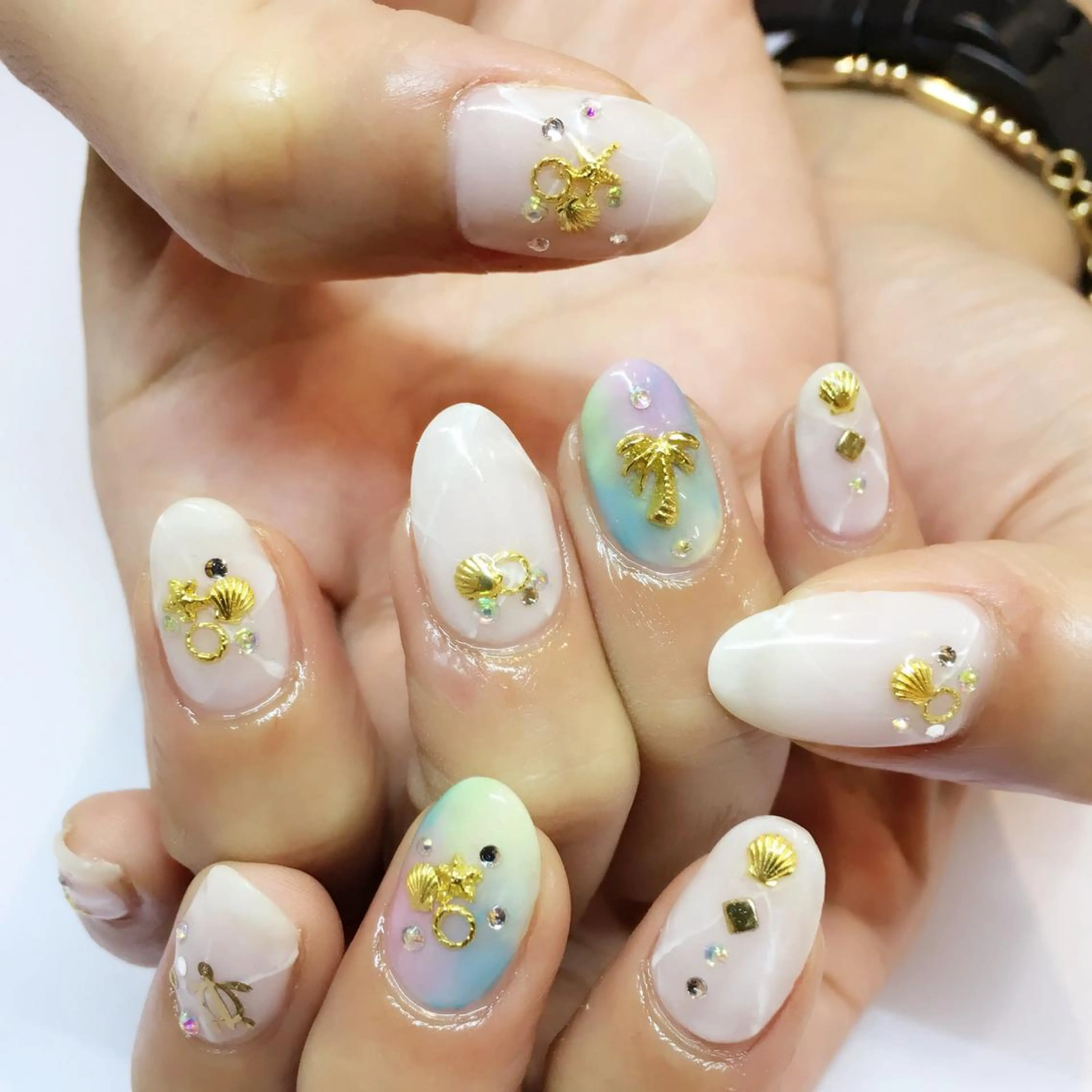 ネイル ジェルネイル 大理石ネイル(マーブル) nail salon Soeurのネイルデザイン
