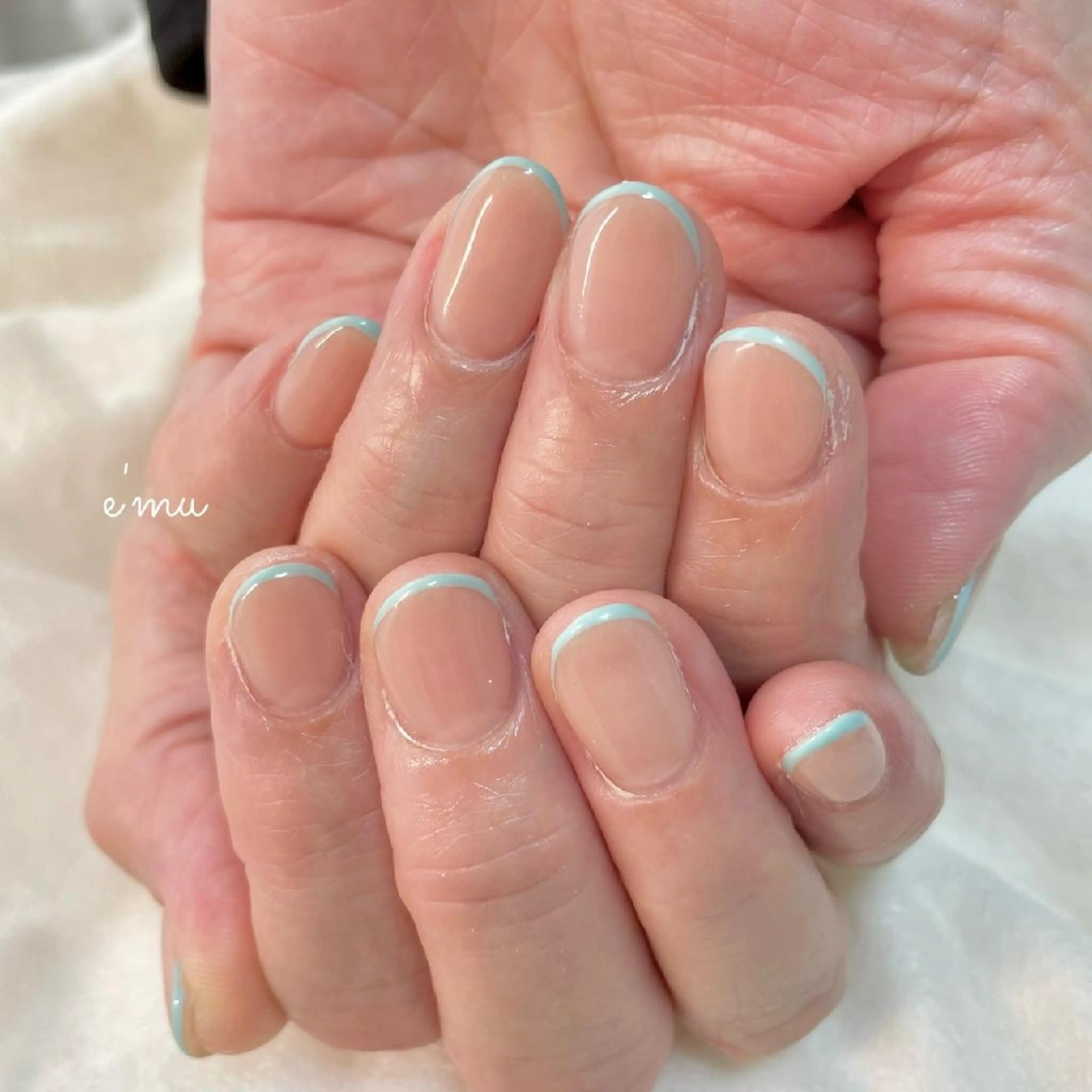 ネイル フレンチネイル パステルネイル ハンドネイル nail salon e'mu💐のネイルデザイン