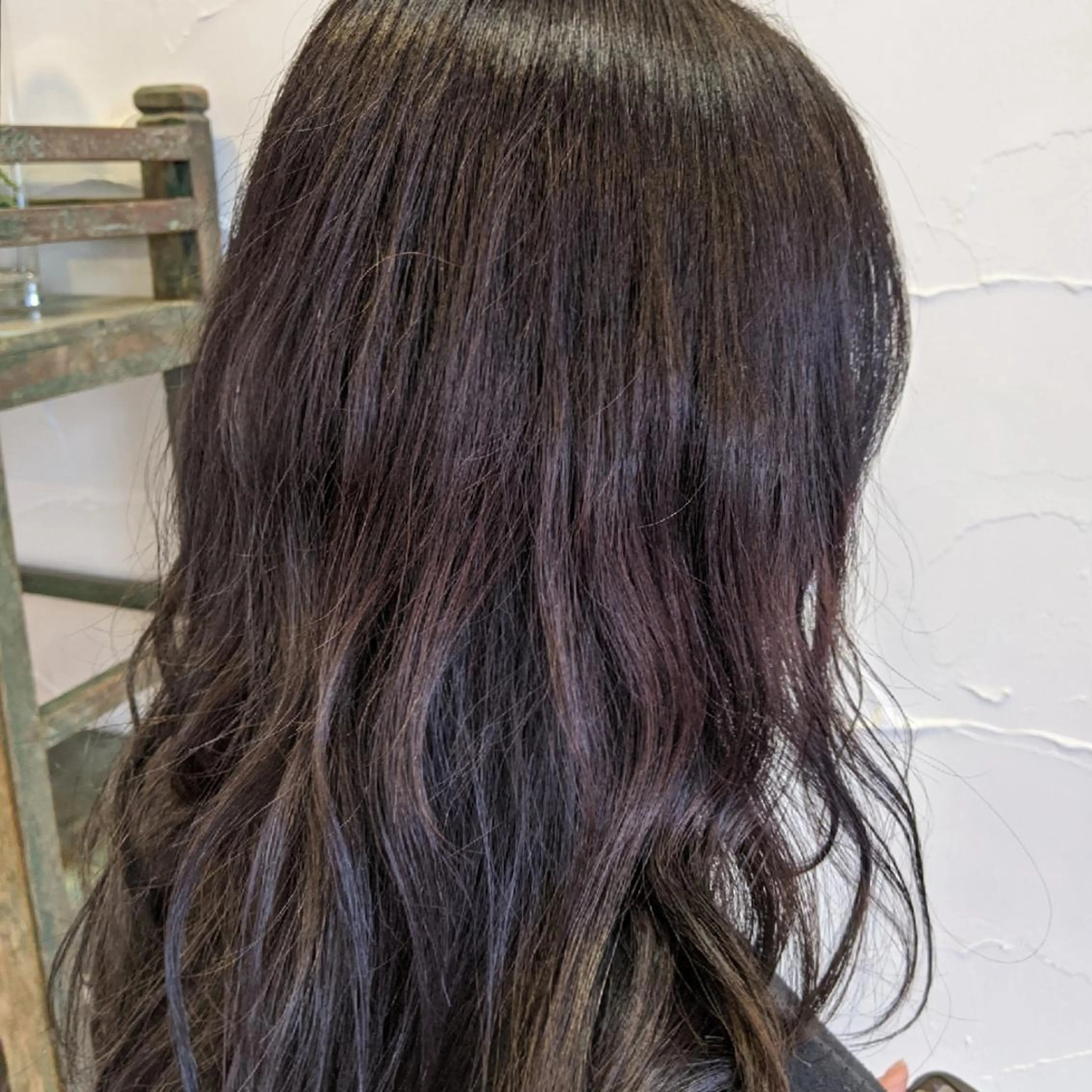 セミロング 髪質改善アンブリーチ 店長みやけななのヘアスタイル
