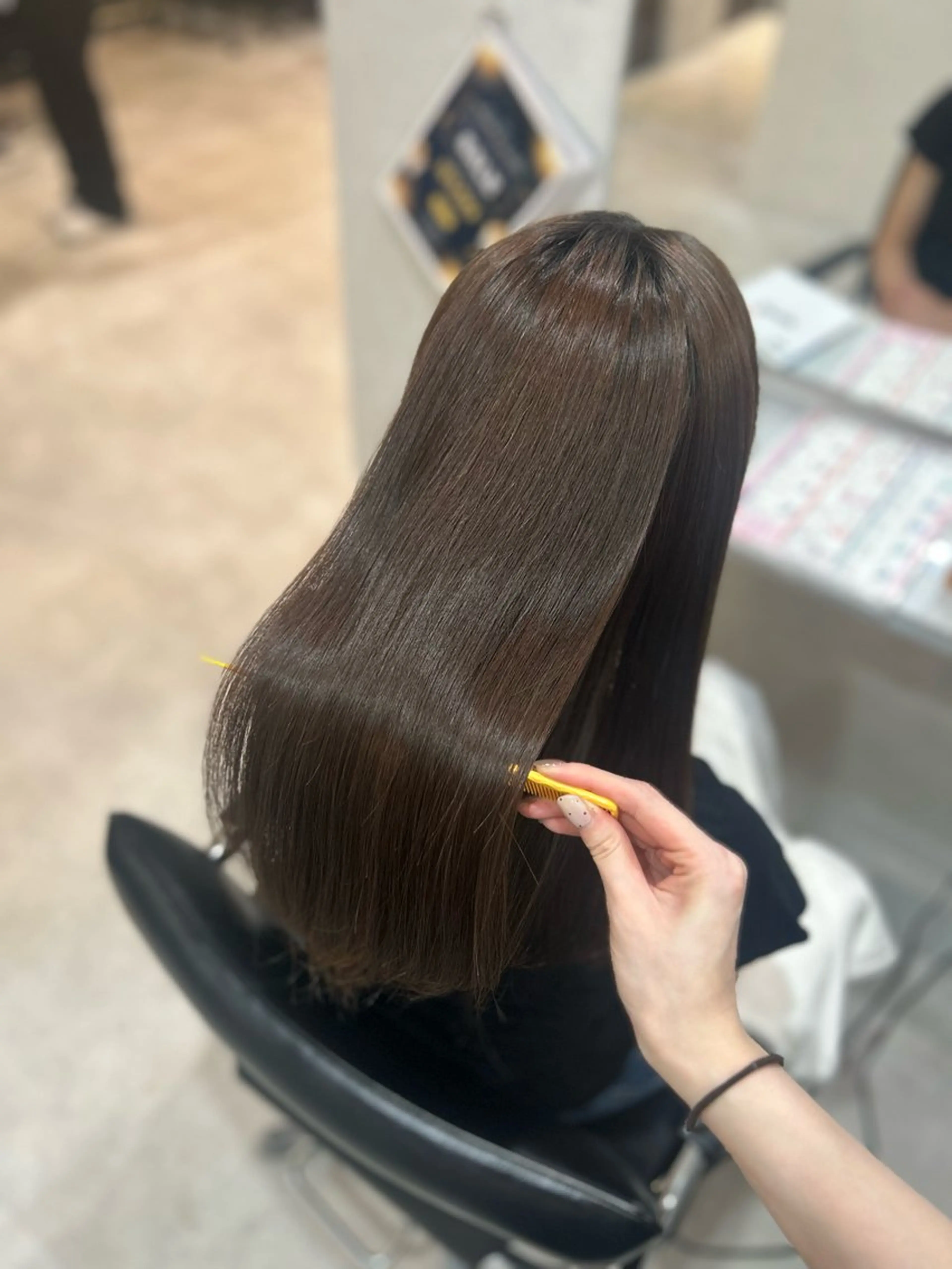 ロング 縮毛矯正 北林 佳乃のヘアスタイル