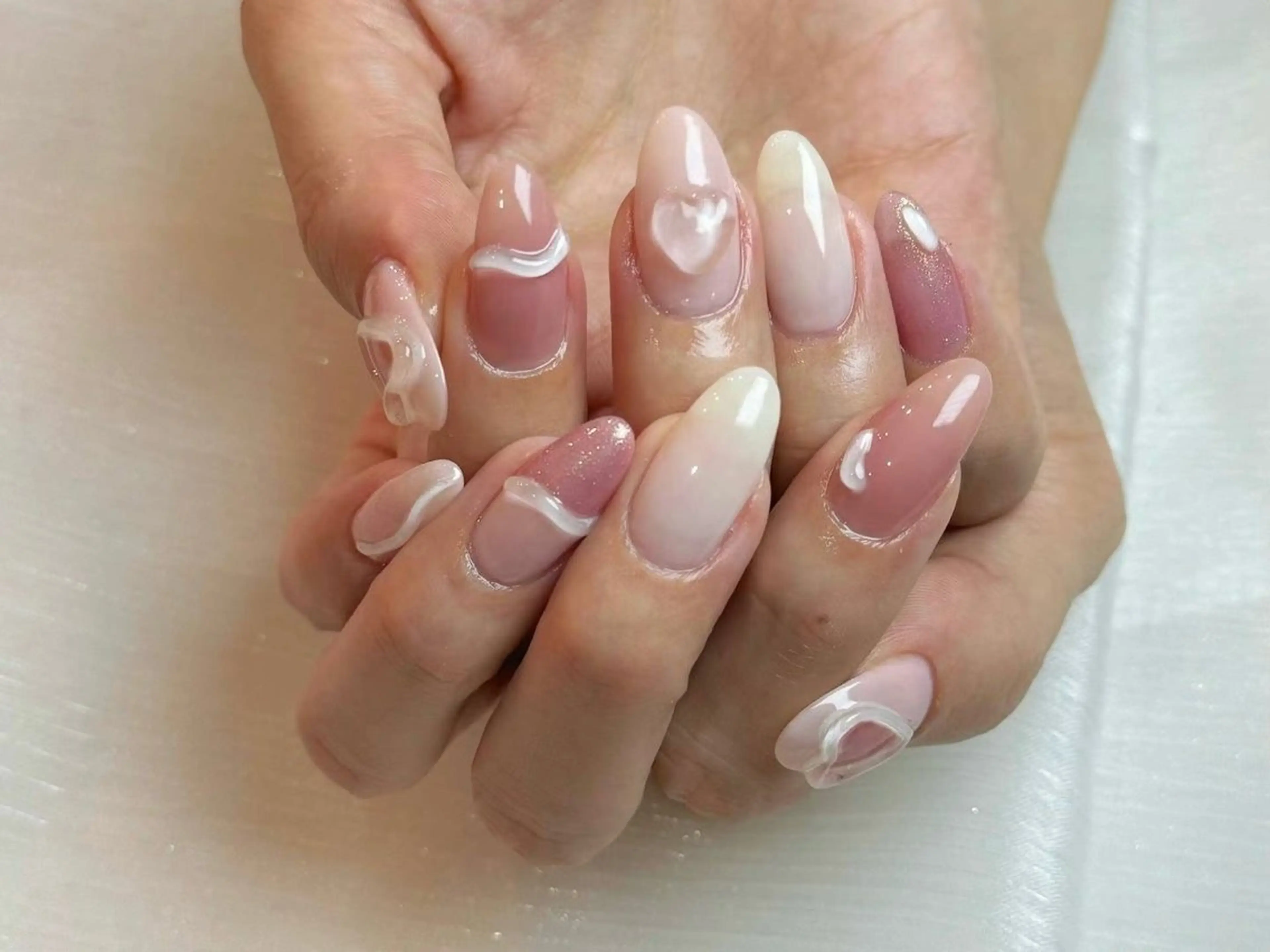 ネイル アートネイル フラワーネイル フットネイル ジェルネイル ハート Babarla Nailのネイルデザイン