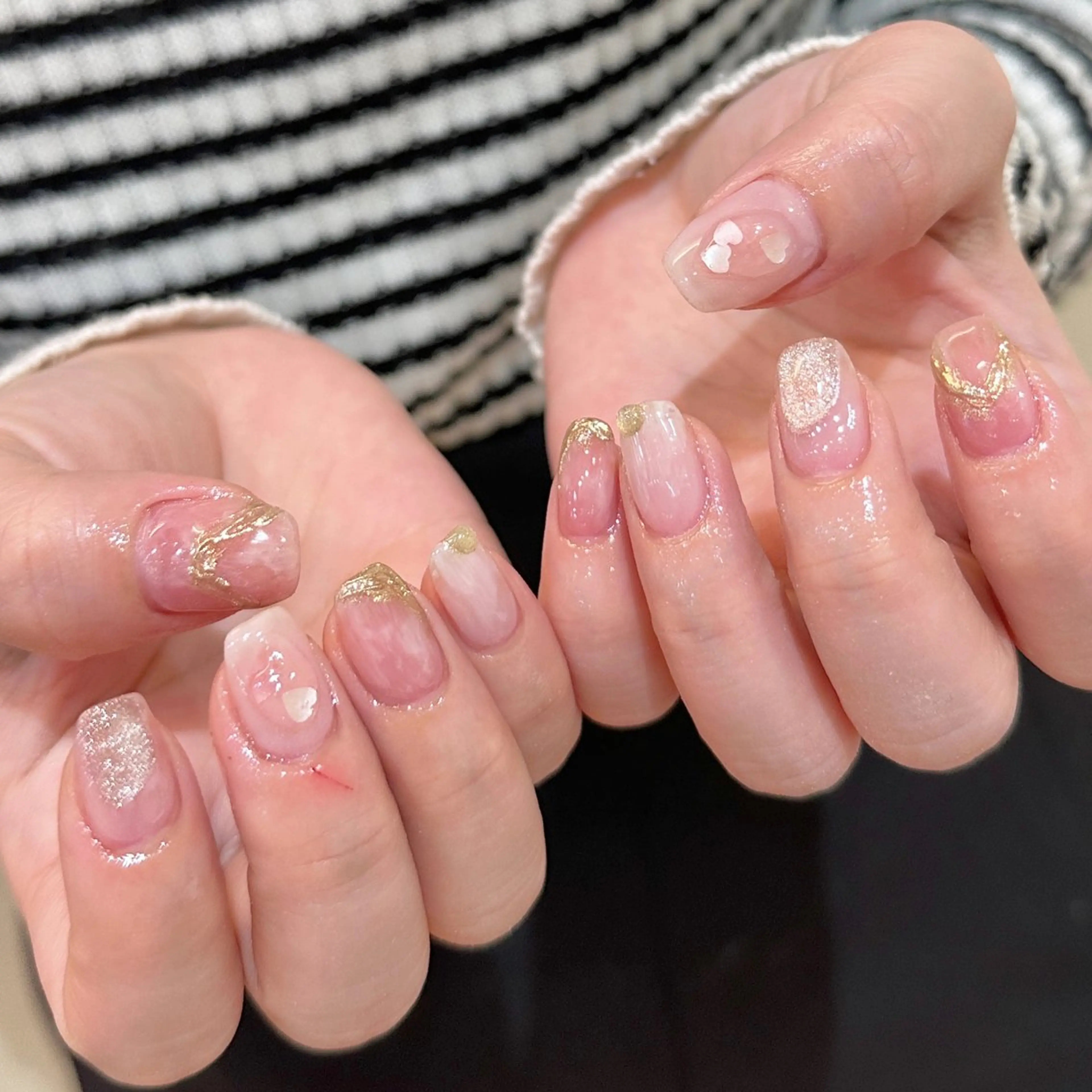 ネイル ハンドネイル 𝕄𝕚𝕪𝕦🤍 自由が丘⌇パラジェルのネイルデザイン