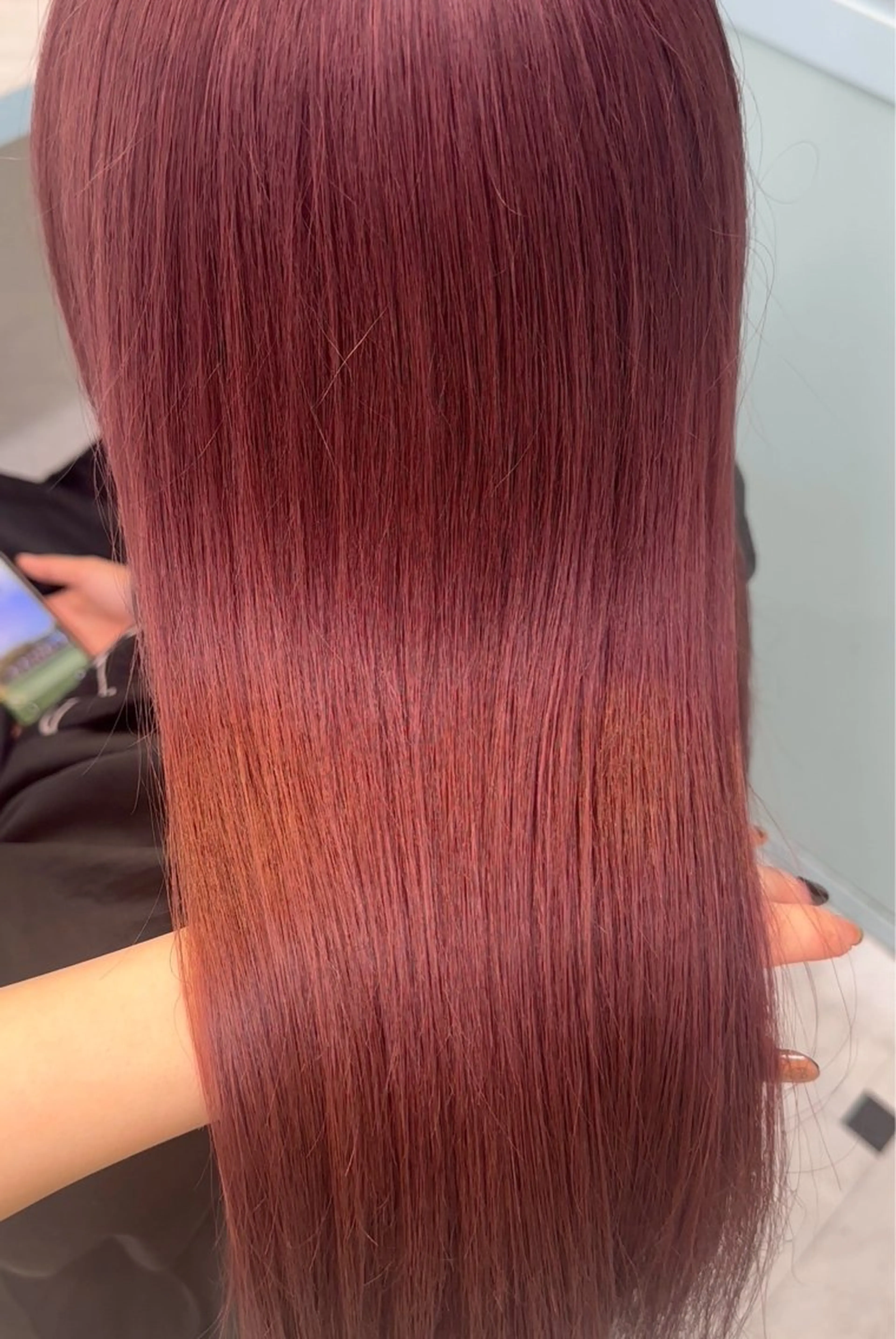 ロング カラー ブリーチ ケアブリーチ ピンクカラー ヘアカラー ♥️暖色モテカラ ー♥️由夏のヘアスタイル