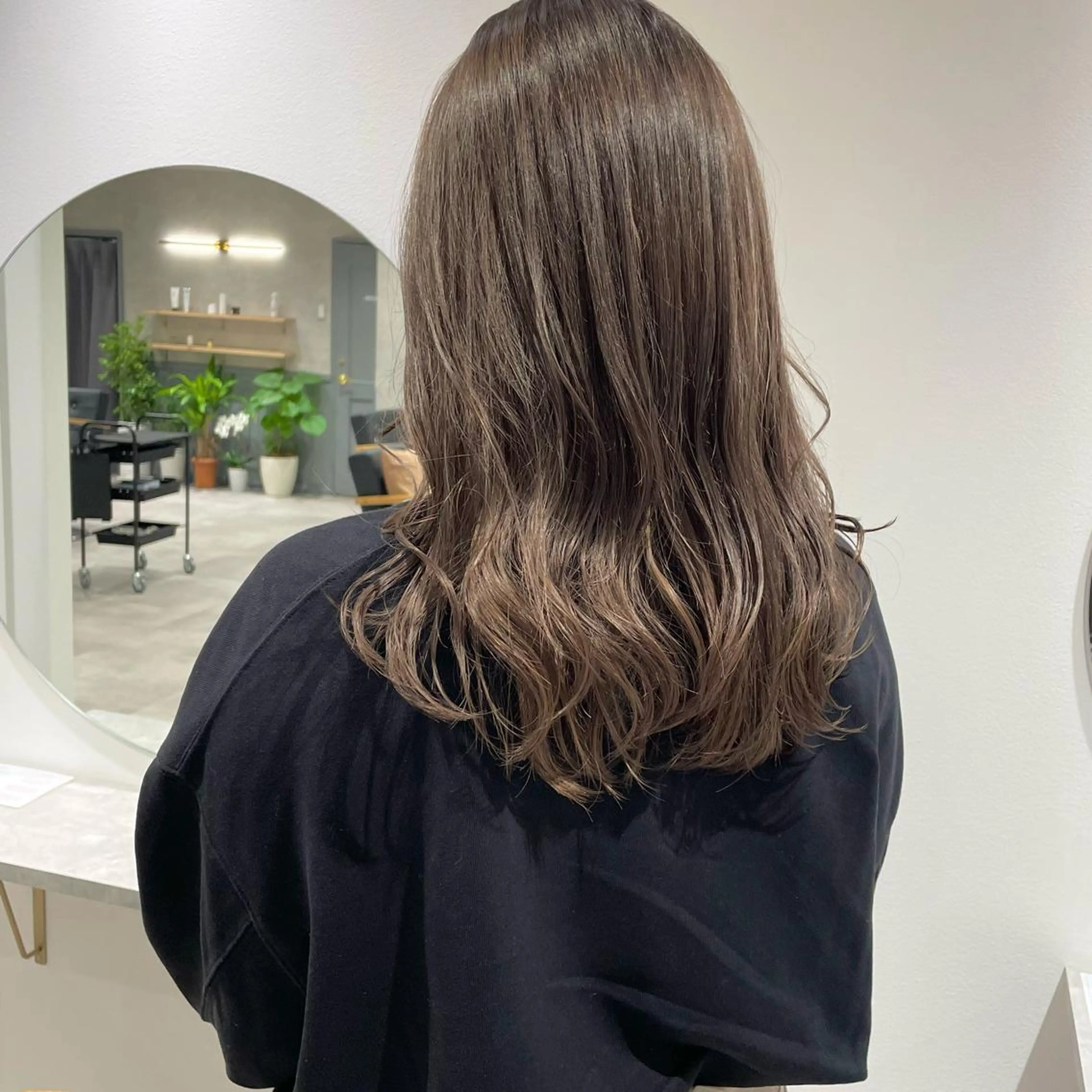 ロング カラー グレージュ ミルクティーグレージュ カット ヘアカラー 🍊暖色×顔周り 🍊cocoroのヘアスタイル