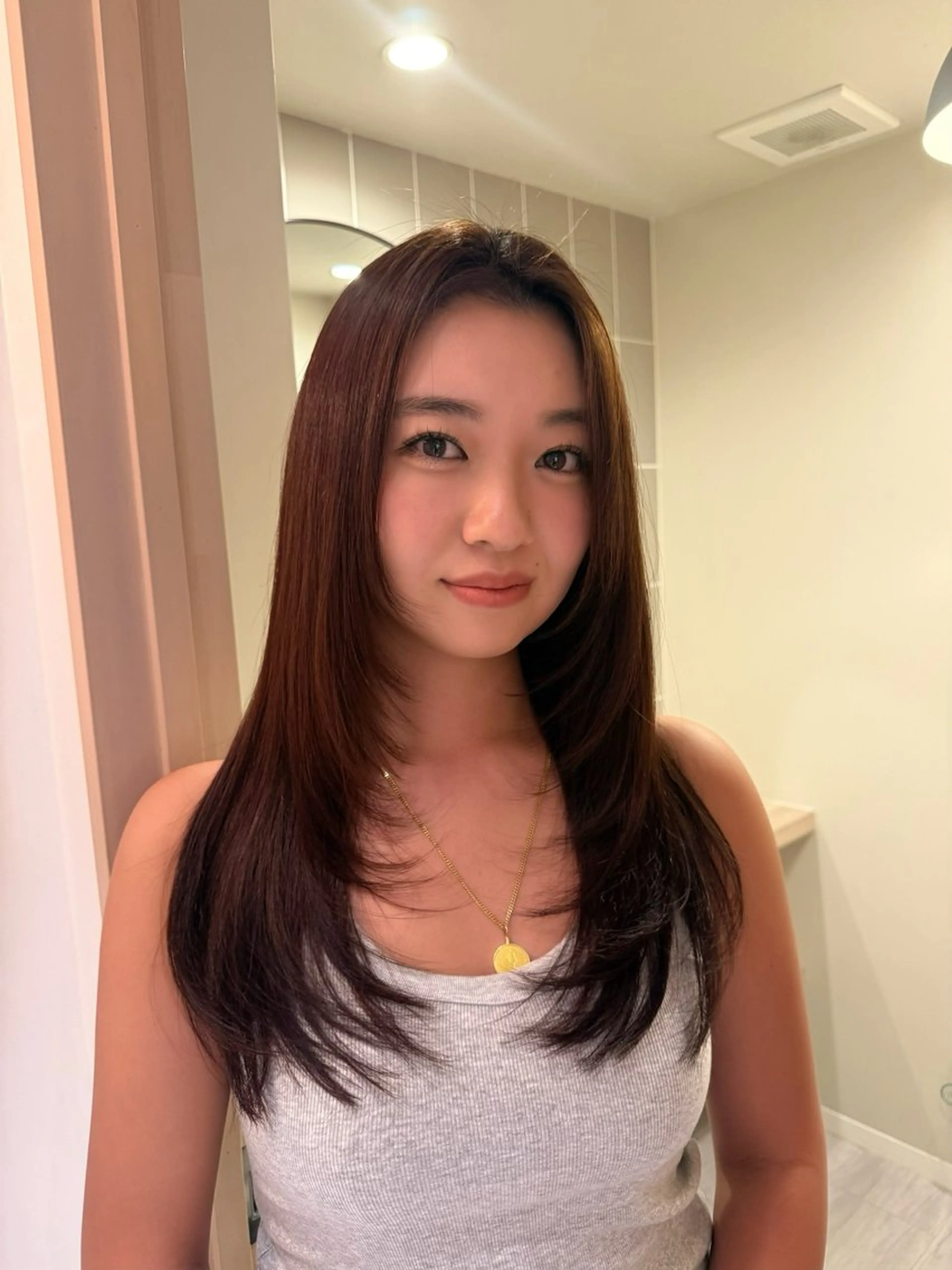 ロング カット 縮毛矯正 トリートメント 🎀縮毛矯正／メンズ パーマ🌀／りんのヘアスタイル
