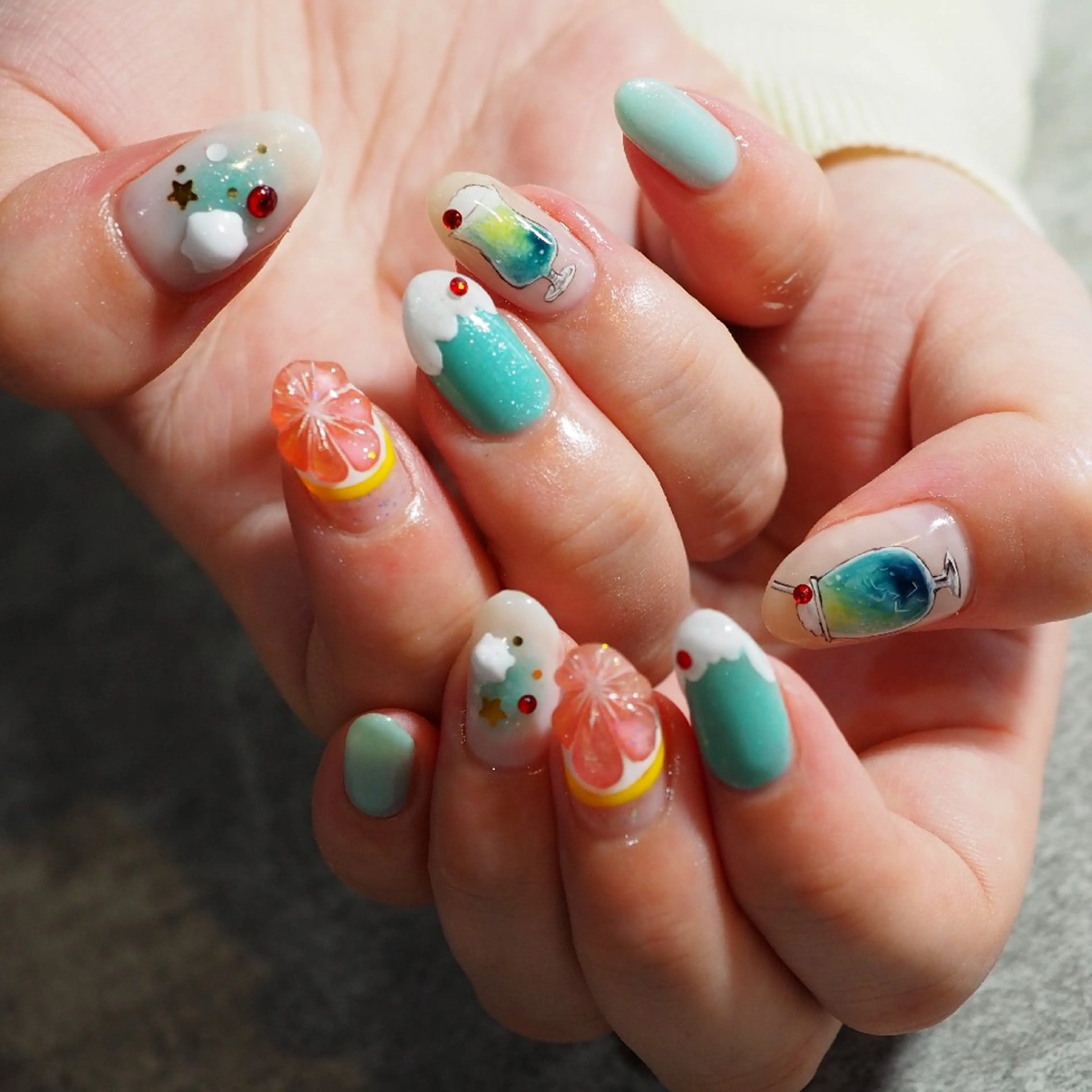 ネイル glaNje 福光のネイルデザイン