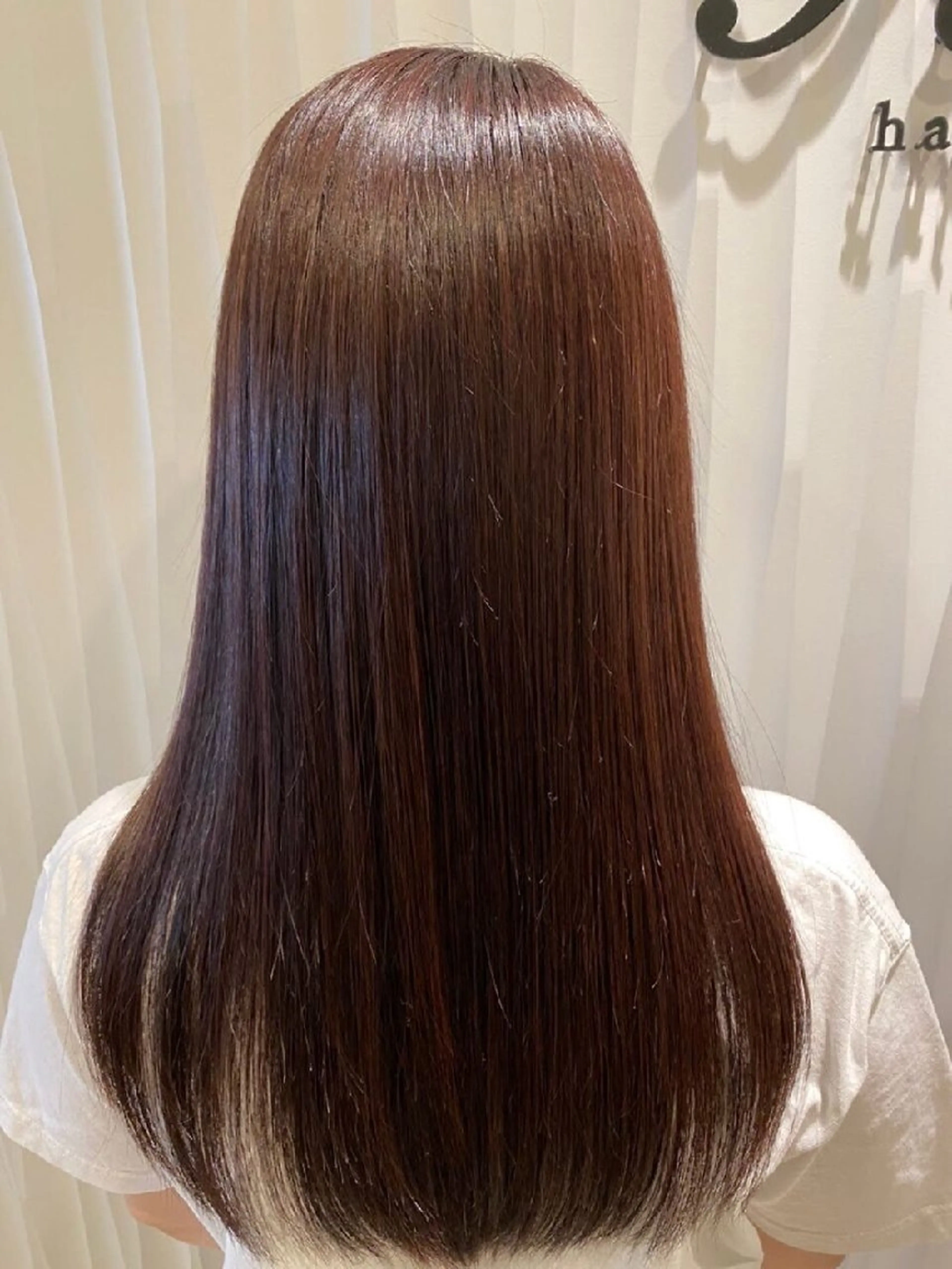 ロング カット ヘアカラー トリートメント 深夜まで営業中‼️ レム髪質改善のヘアスタイル