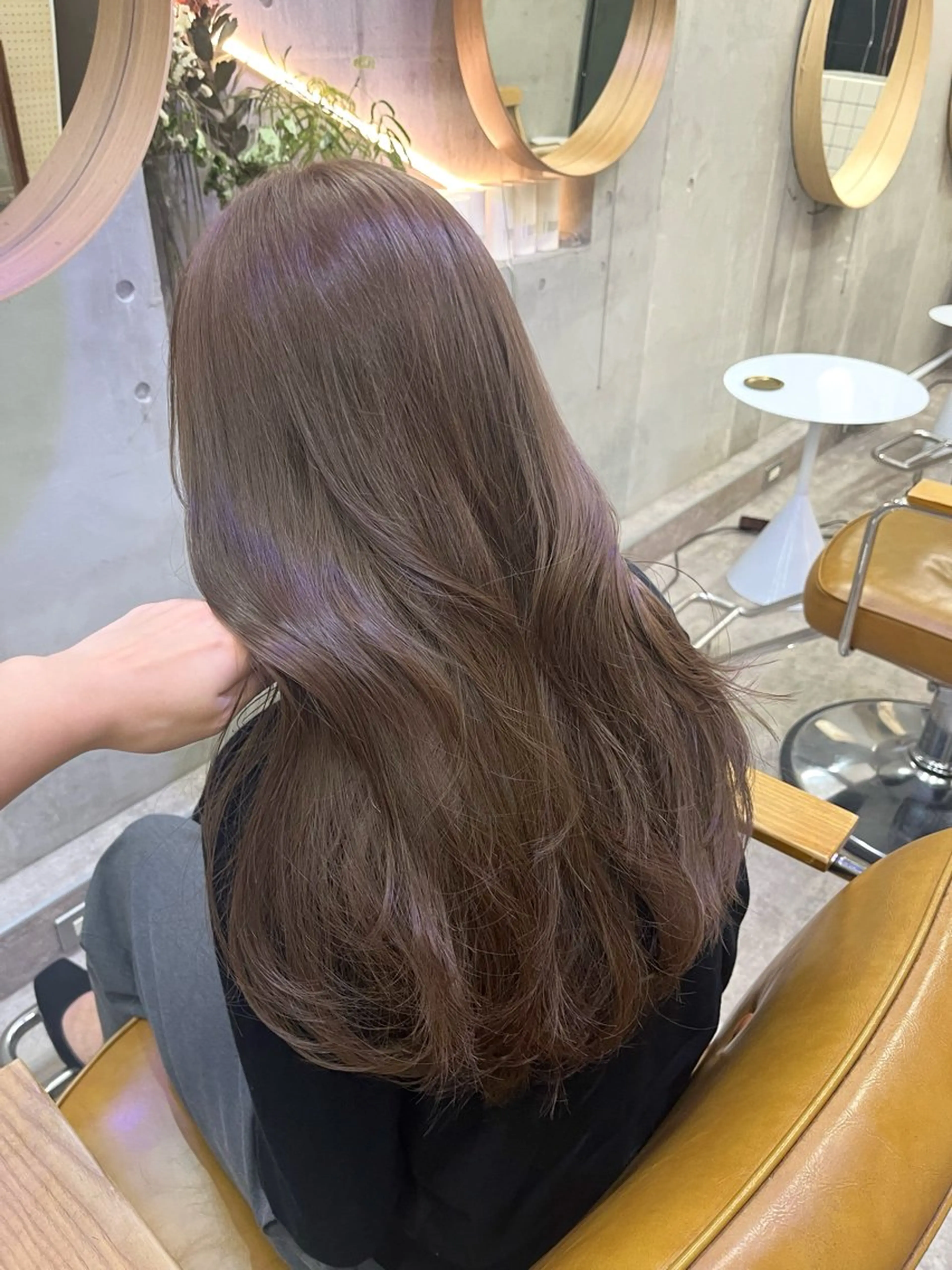 ロング 顔周りカット ヘアカラー SALT WATER所属・🫐 𝐌𝐚𝐨 🫐ボブモデル募集のヘアスタイル