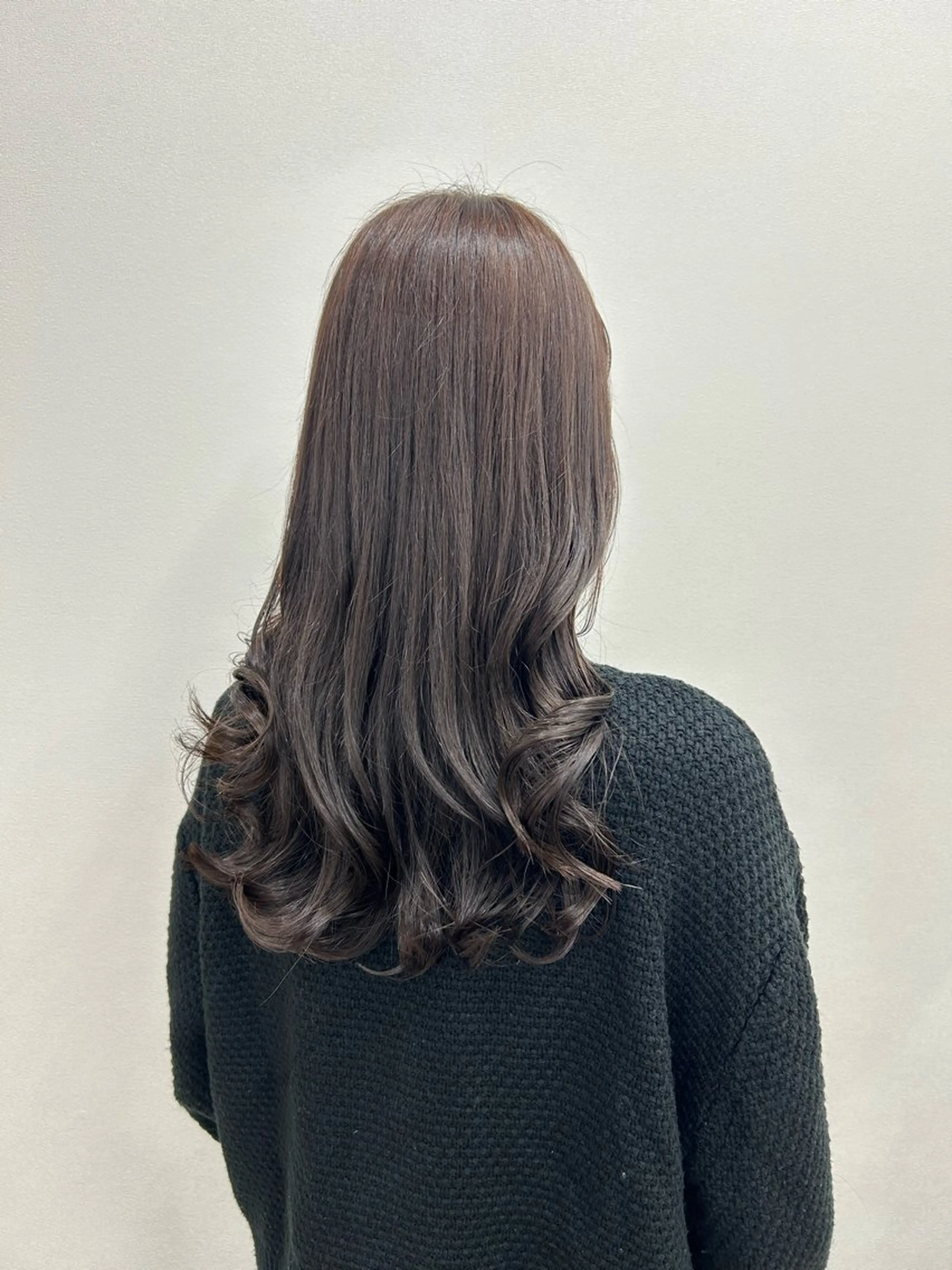 ロング カラー グレージュ カット ヘアカラー トリートメント 酸性ストレート/ ボブ/暖色/リコのヘアスタイル