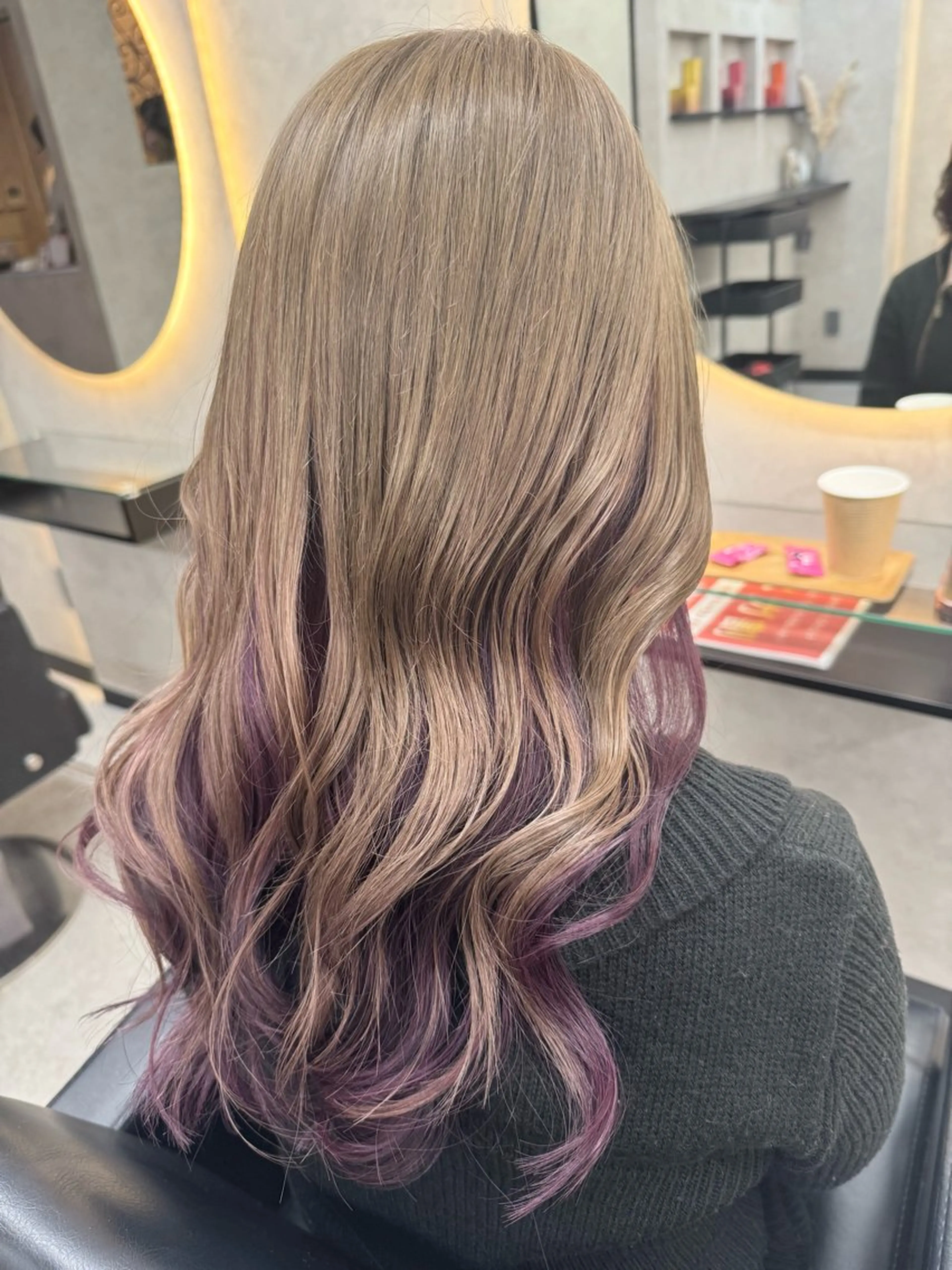 セミロング ヘアカラー トリートメント 🧋ミルクティー 職人🧋のヘアスタイル