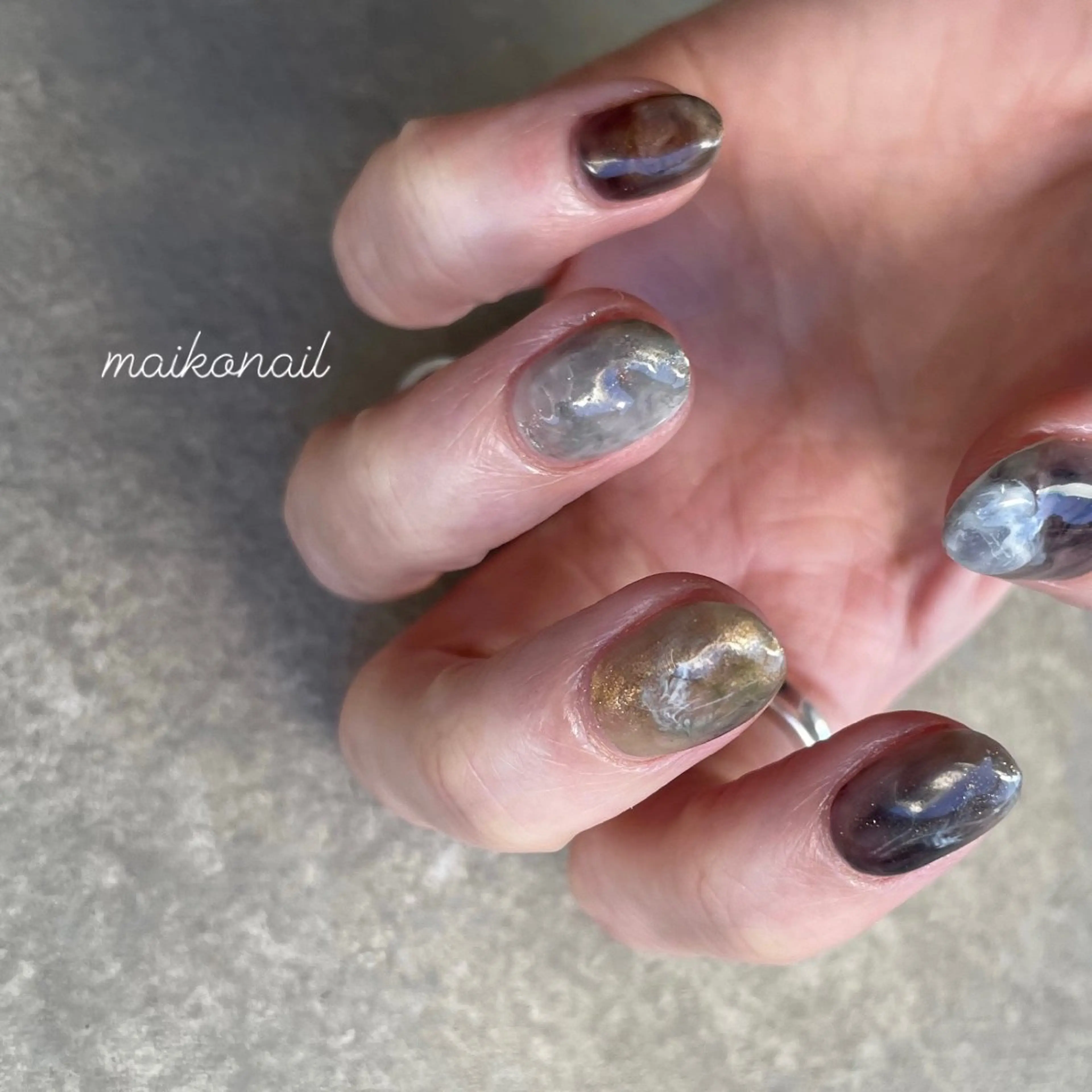 ネイル ハンドネイル 【淡色color/ nail】maikoのネイルデザイン