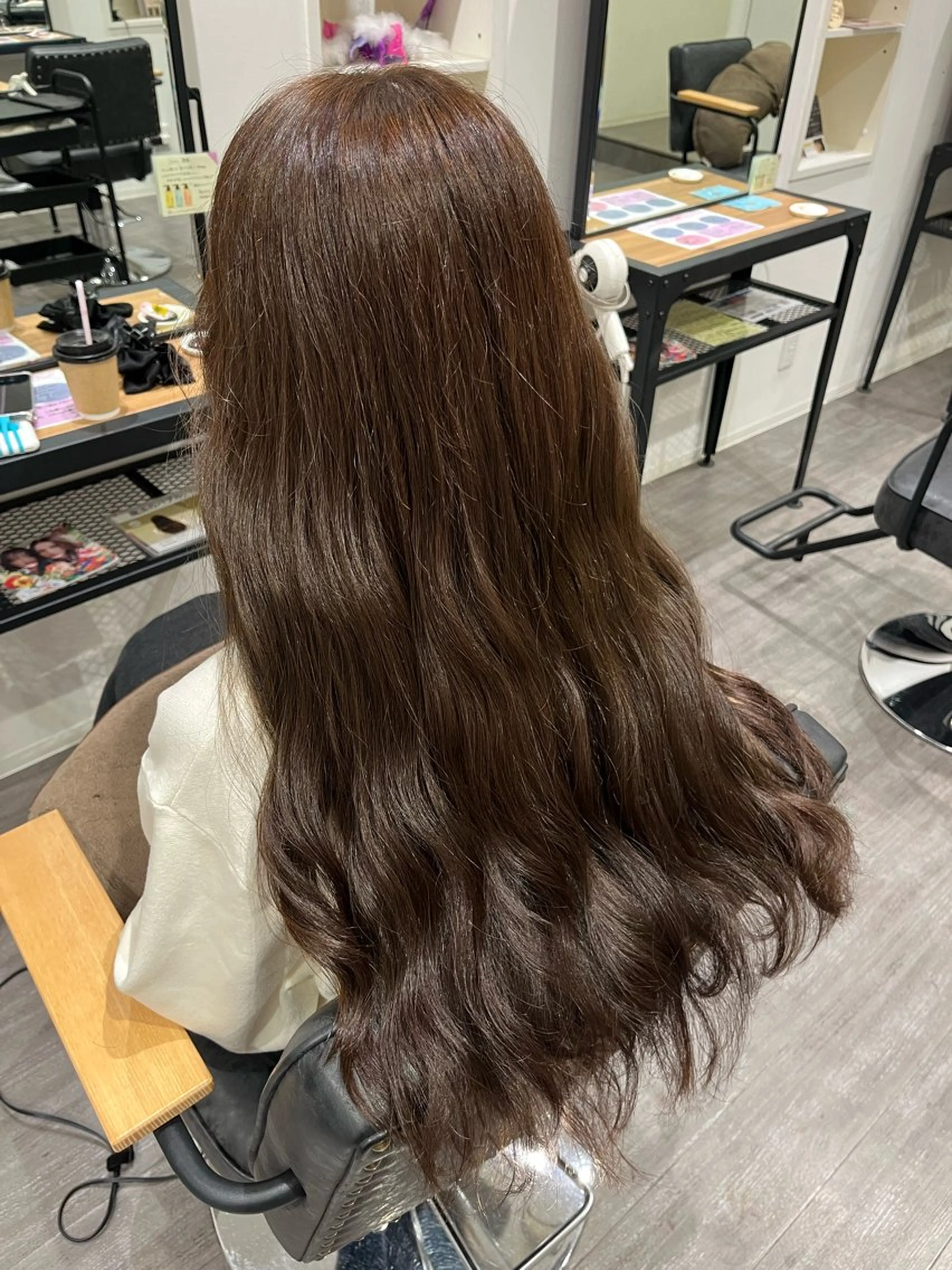 ロング カラー ヘアアレンジ ブラウンカラー 透明感カラー オリーブブラウン オリーブカラー ヘアカラー トリートメント カラーリスト💟草間 紫音💟のヘアスタイル