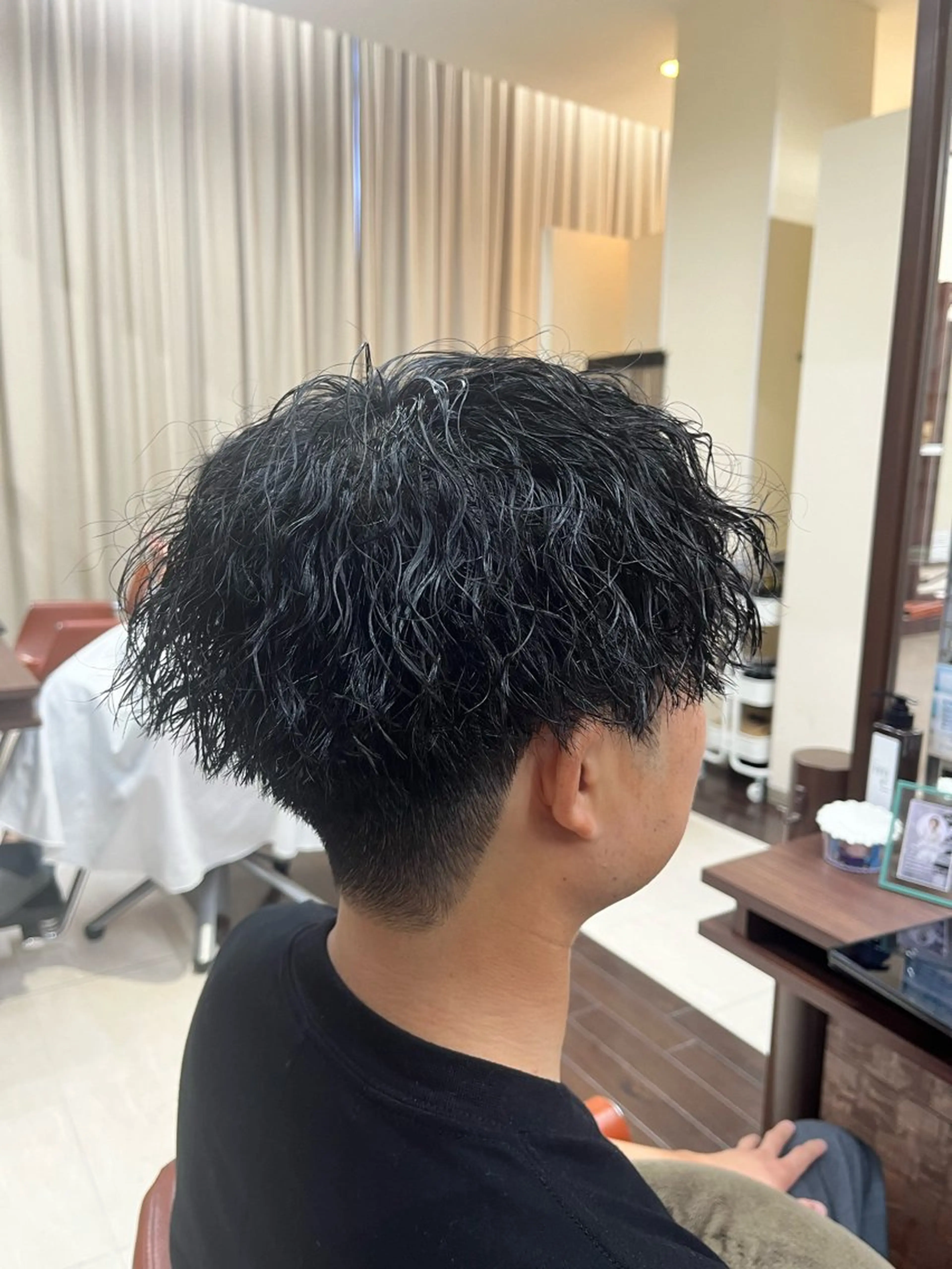 ショート パーマ メンズ マッシュ メンズパーマ ツイストスパイラルパーマ スパイラルパーマ AROH  men's cut&men's perm 船橋店所属・🧊メンズ特化🧊 高木航希のヘアスタイル