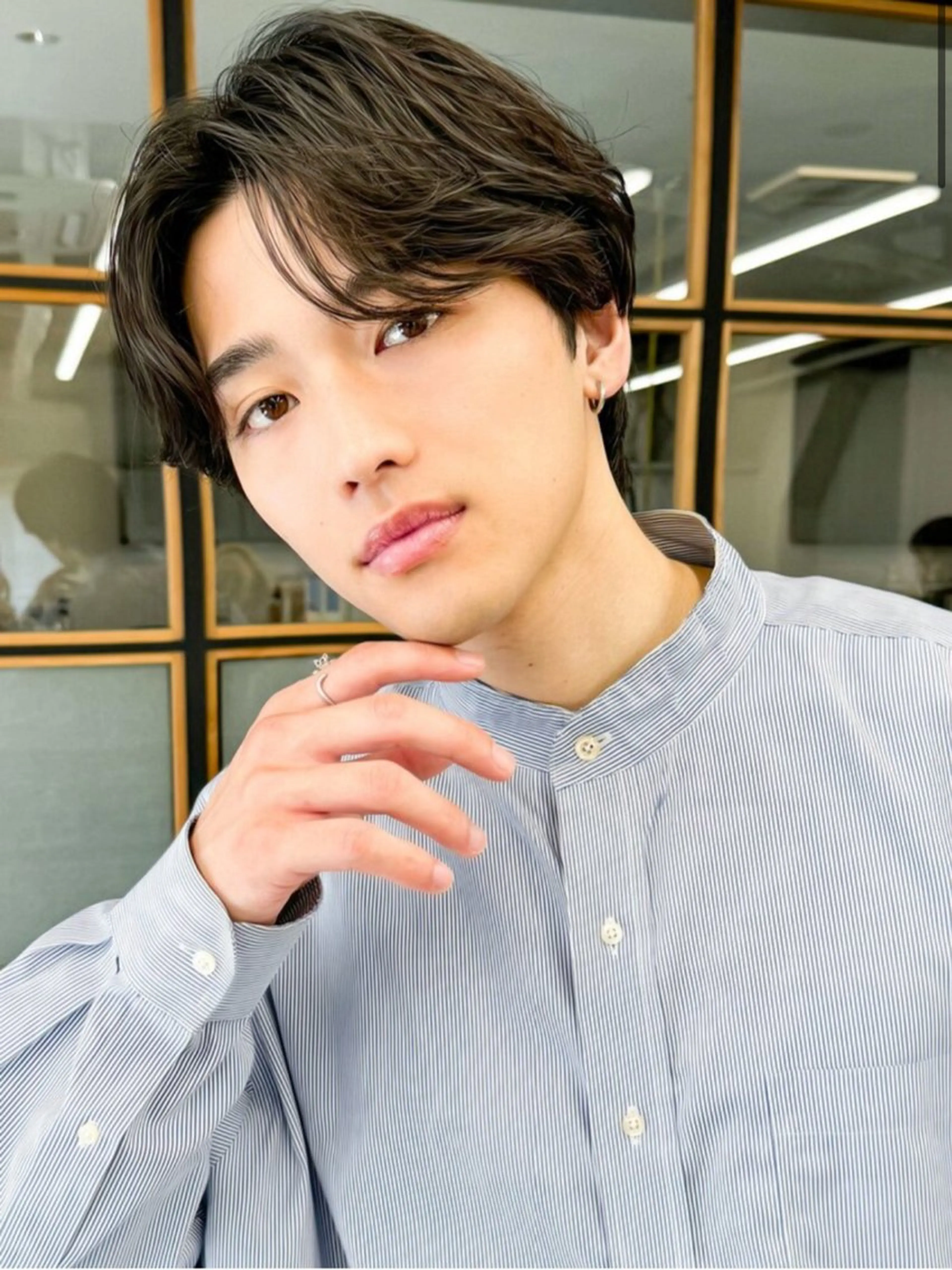 ショート パーマ メンズ カット パーマ 艶カラー/レイヤー カット✂️近澤瑠以のヘアスタイル