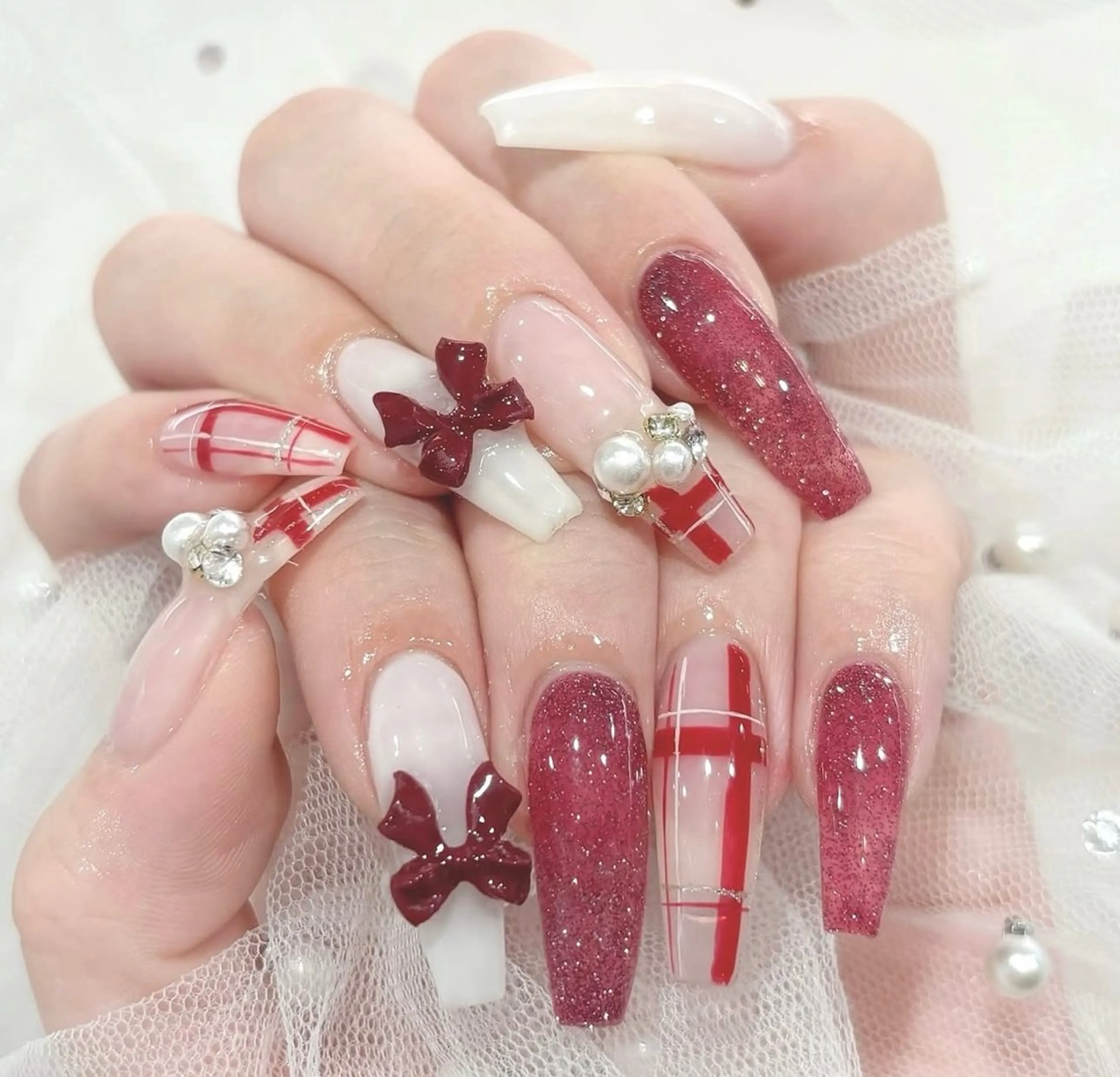 ネイル 長さ出し ネイルチップ ハンドネイル Mi nailsのネイルデザイン