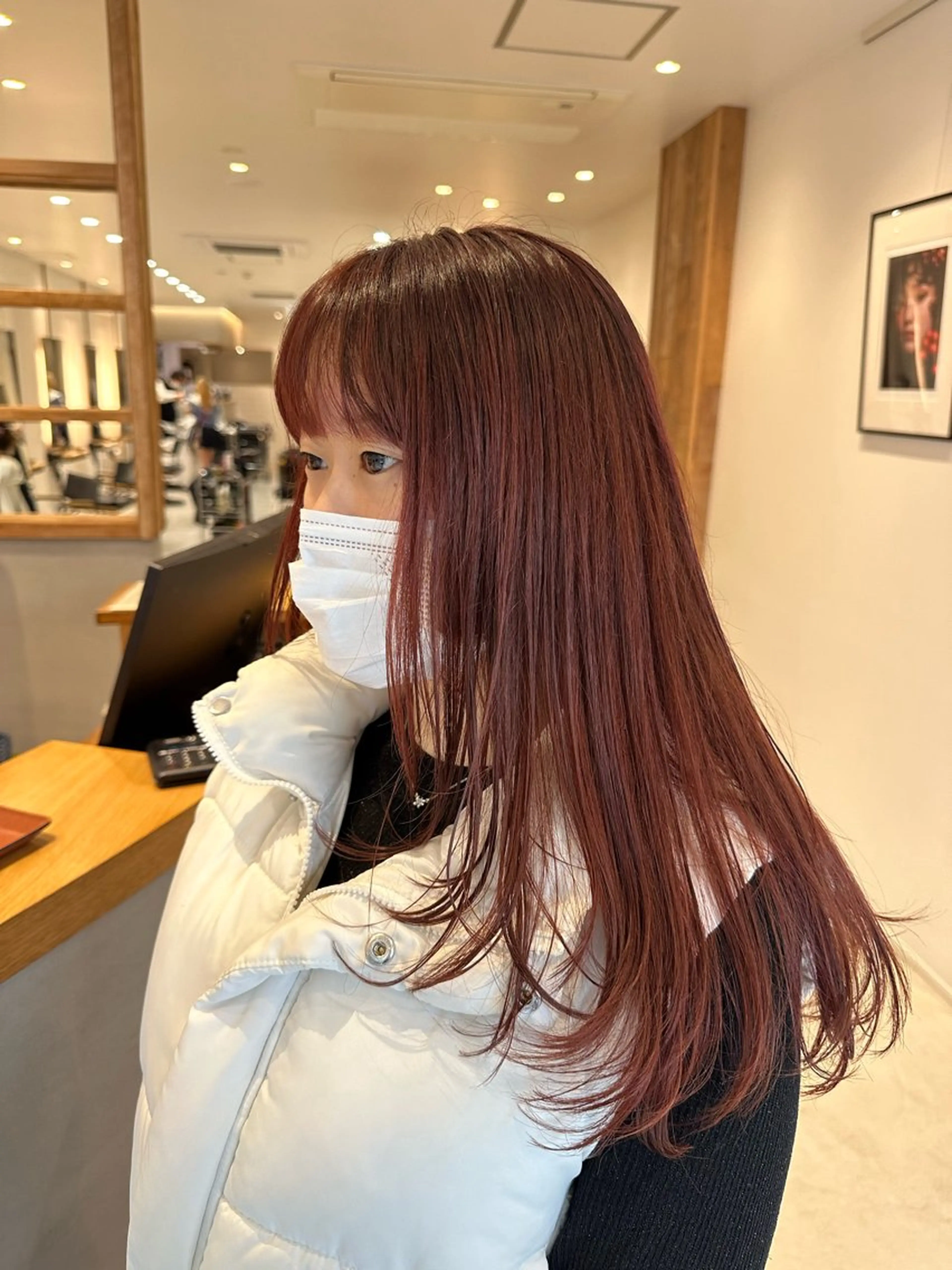 セミロング カラー カット ヘアカラー 井村 晃琉のヘアスタイル