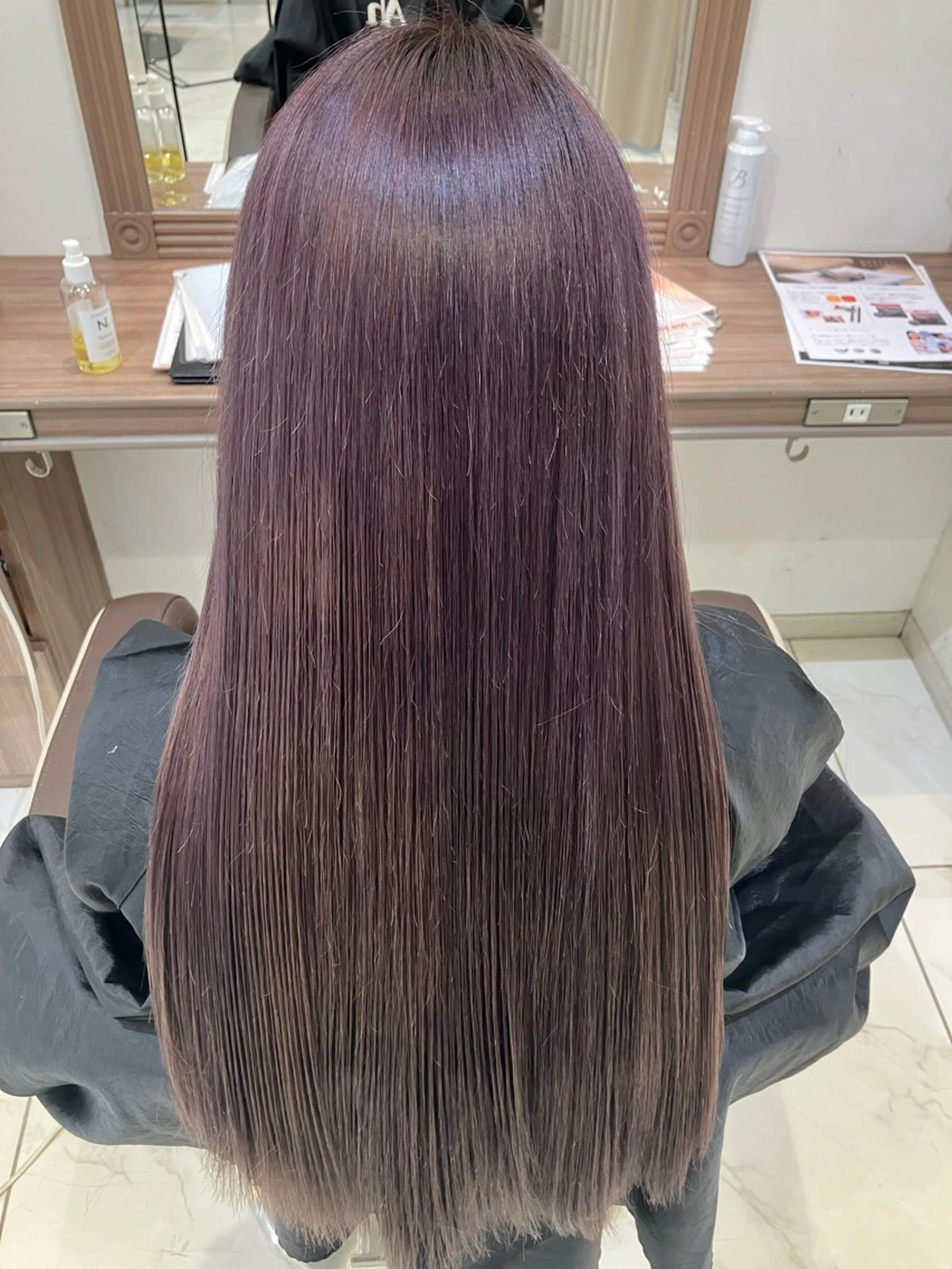 ロング カラー グレージュ ラベンダーカラー ラベンダーグレージュ ラベンダーグレー 🧡Ash 新杉田🧡山本のヘアスタイル