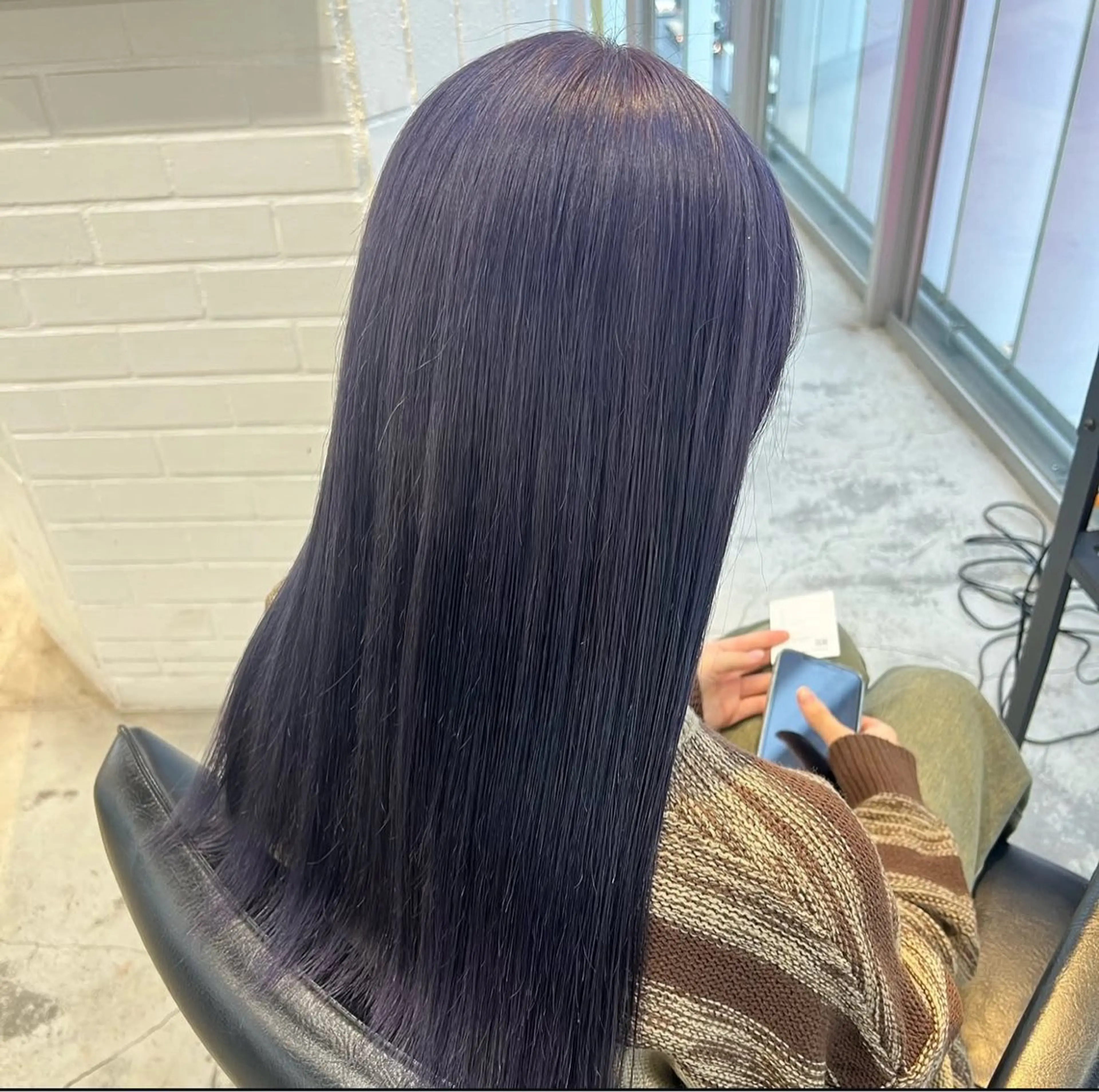 セミロング カラー ディープラベンダー ラベンダーカラー ヘアカラー トリートメント 🌼動き×透明感🩵 ハイトーン/ナナのヘアスタイル