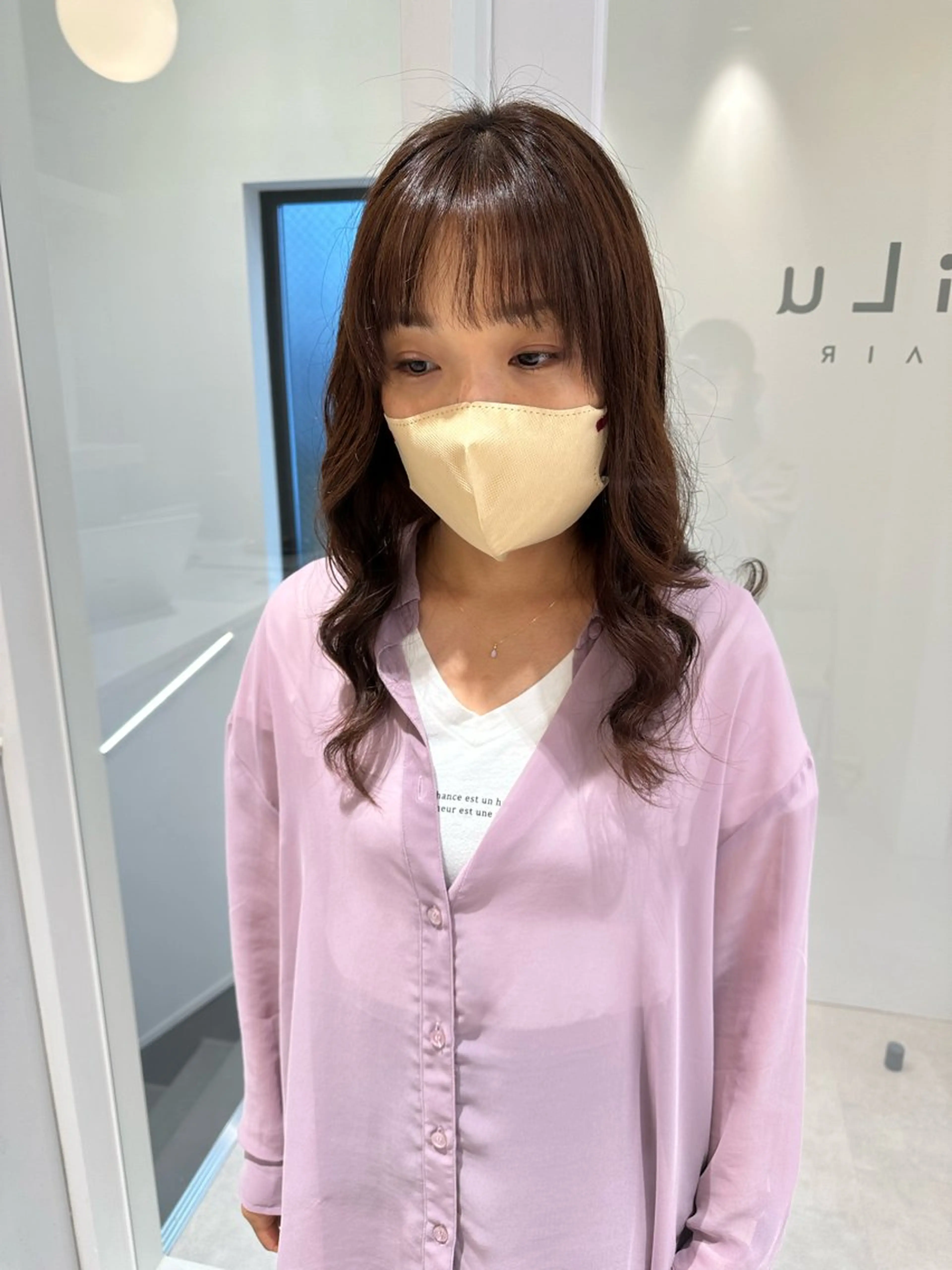 セミロング カラー パーマ お洒落パーマ/ 艶カラー/michiのヘアスタイル