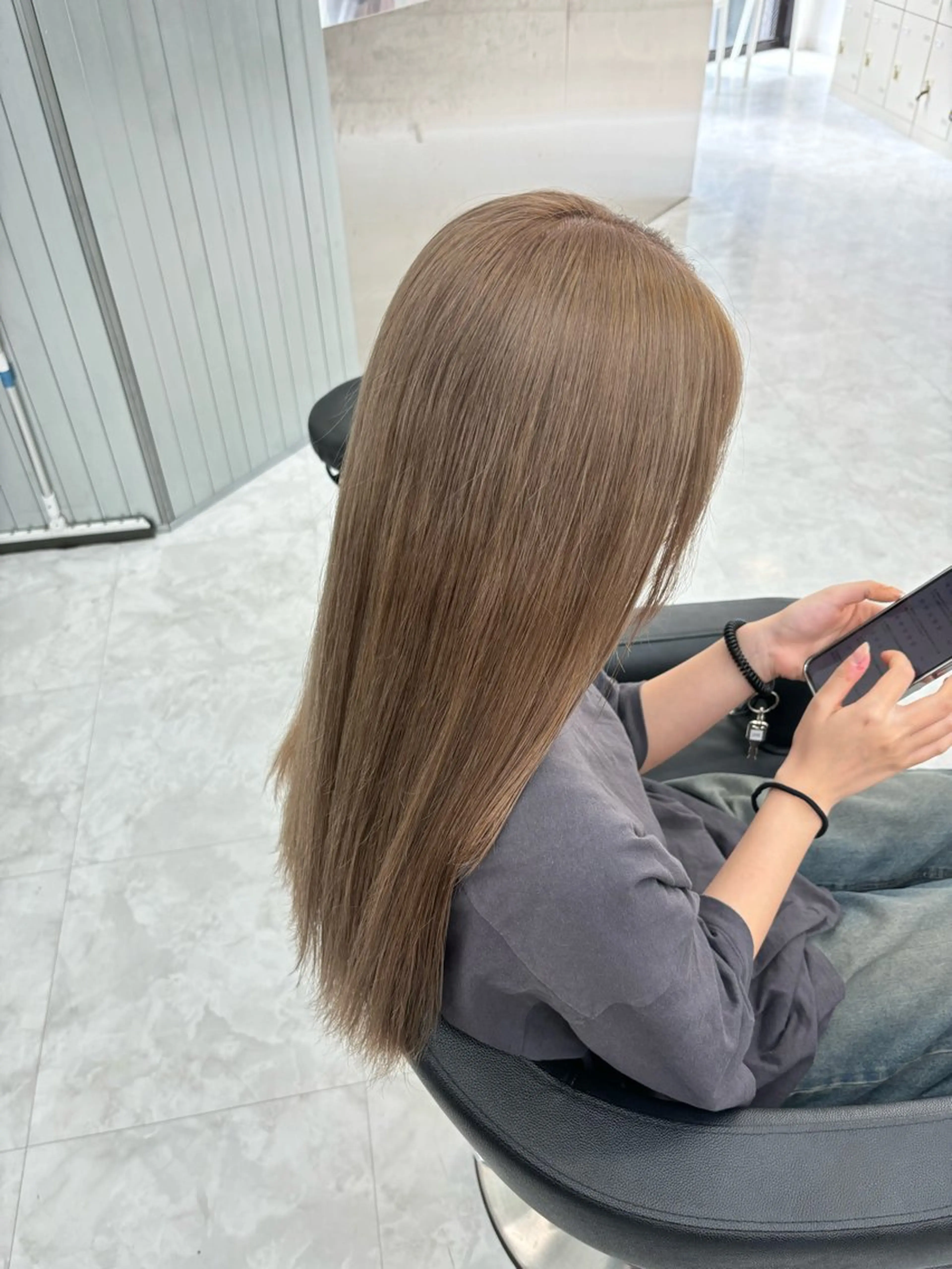ロング カラー ヘアカラー ヘッドスパ ヘアセット 透明感ハイトーン☁️ 斗和🫧天神のヘアスタイル