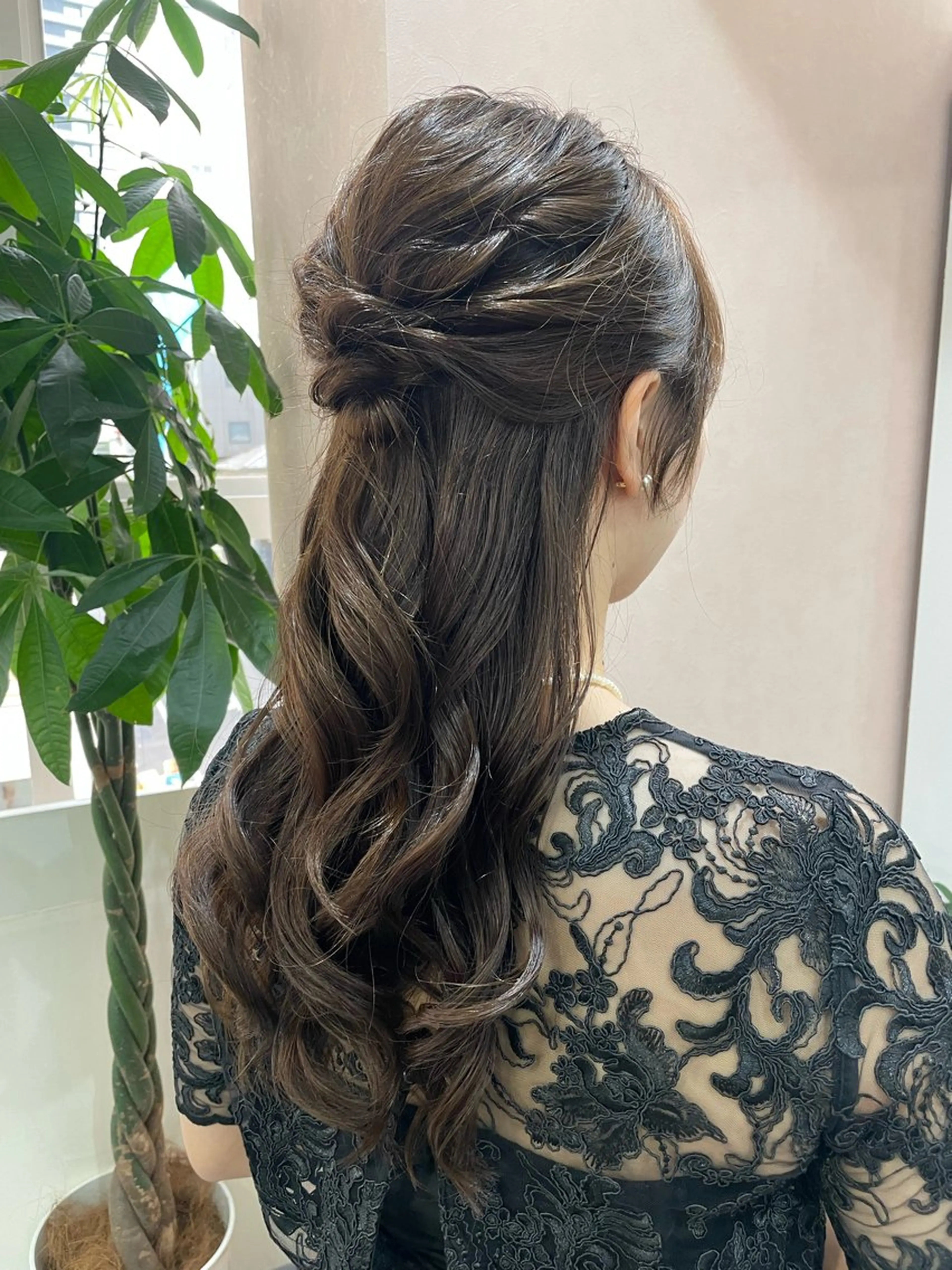 ロング ヘアセット 韓国風パーマ/耳つぼ ヘアセット/みづきのヘアスタイル