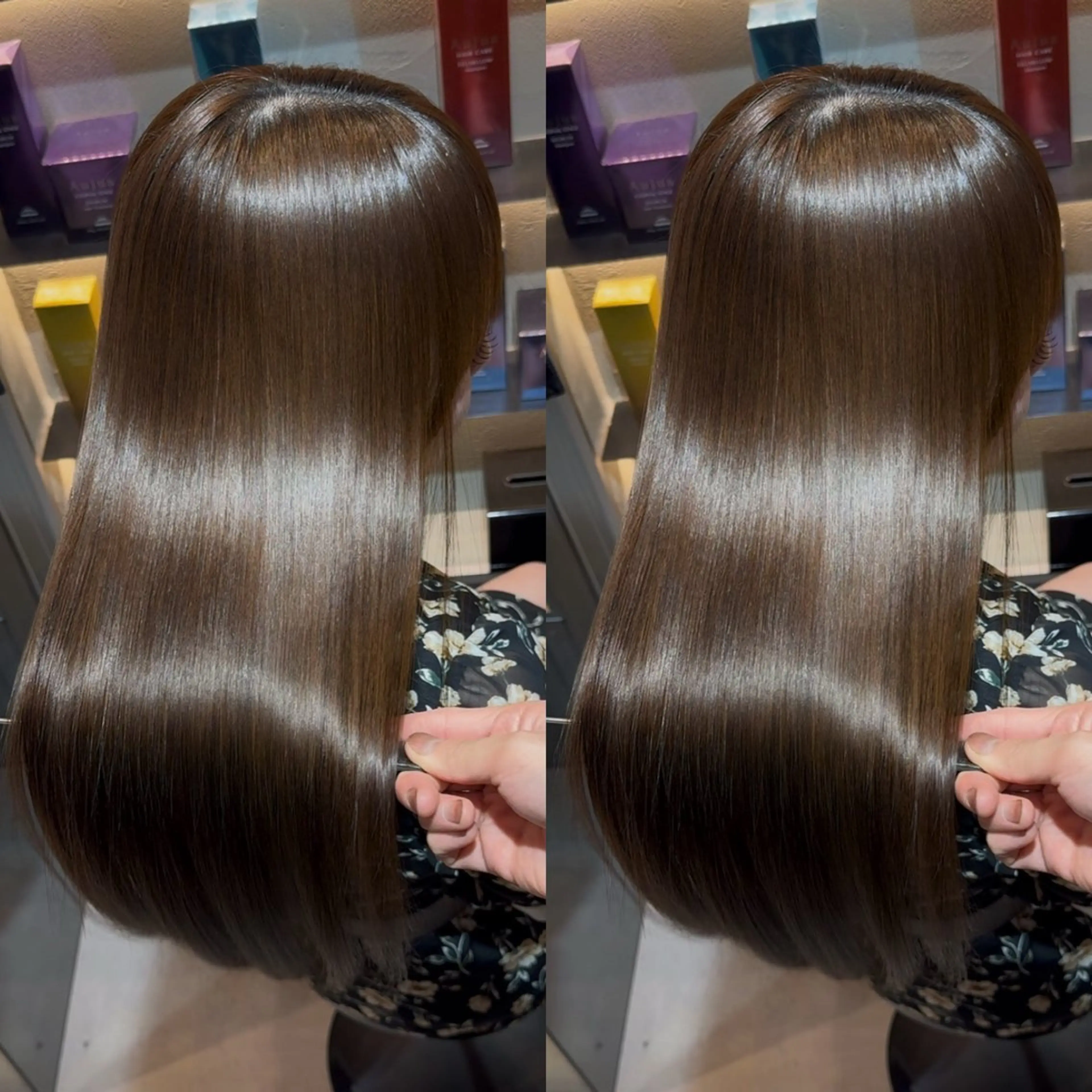 ロング カラー ブリーチ 髪質改善 縮毛矯正 トリートメント ヘアカラー トリートメント 髪質改善女性支持率 Ｎｏ．1💍yasuのヘアスタイル