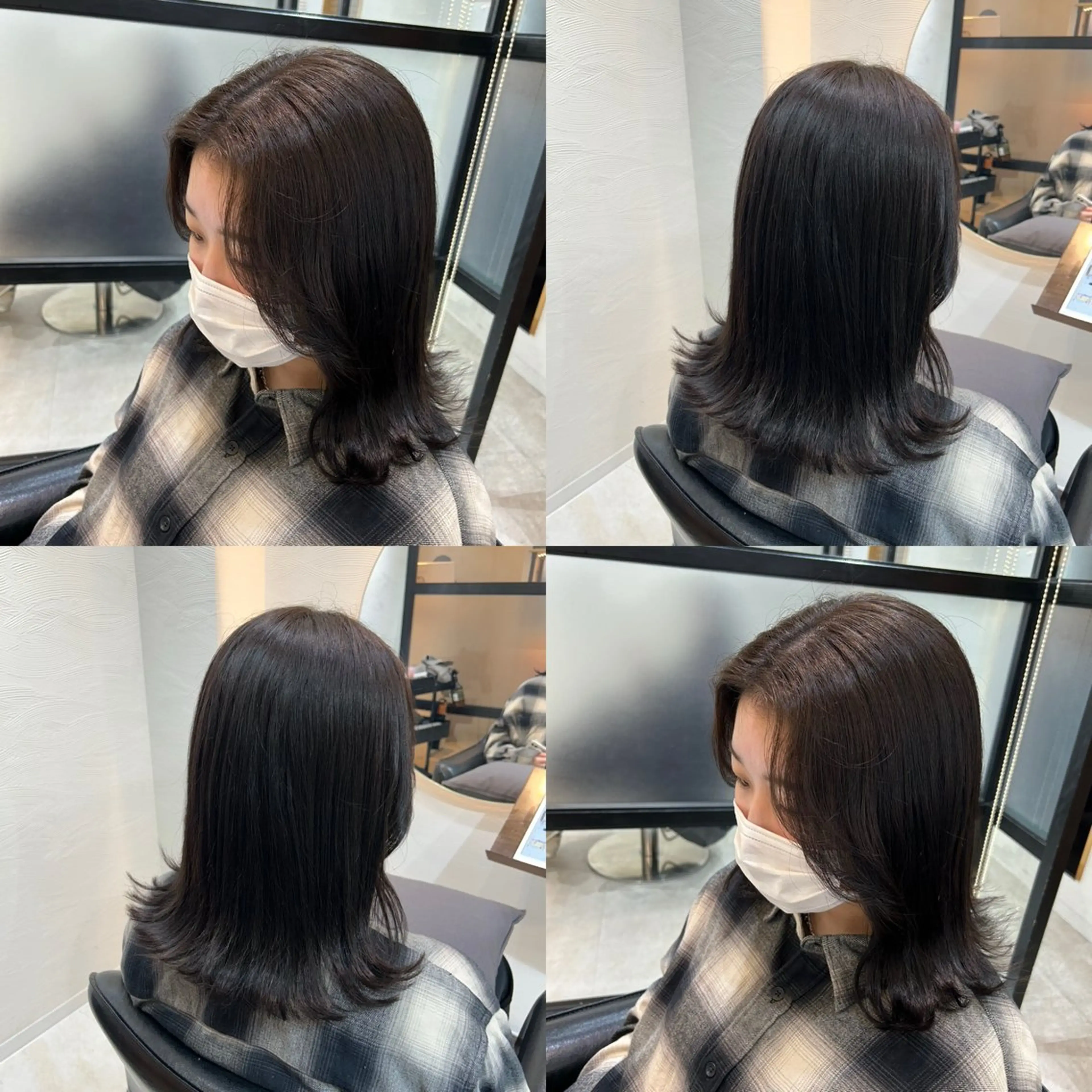 ミディアム カラー カット ヘアカラー トリートメント 🤍透明感/韓国風 🤍サクラギヒトミのヘアスタイル