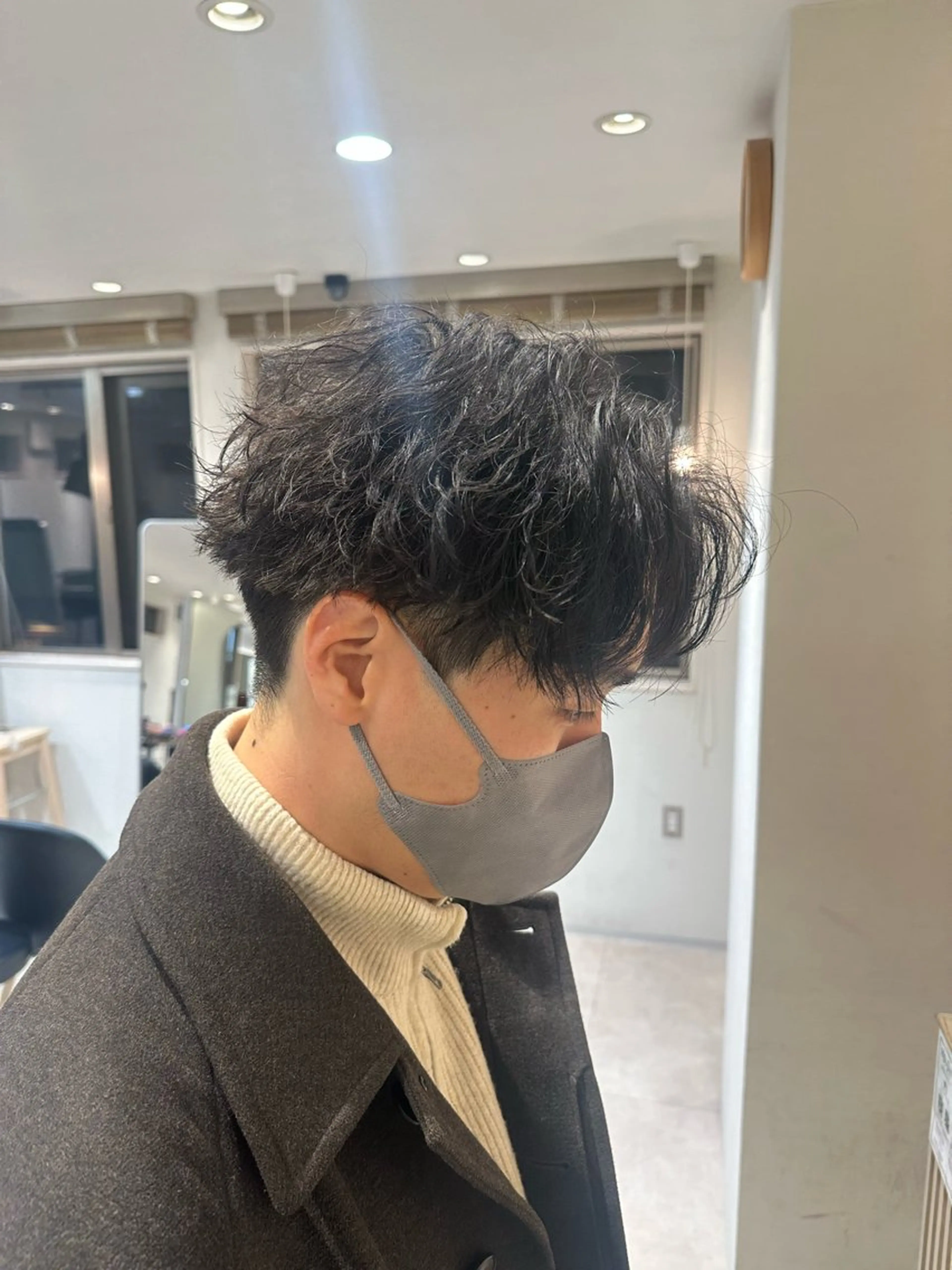 パーマ メンズ センターパート カット パーマ AI TOKYO  men's 横浜所属・【パーマの達人】 💎メンズ特化🔥徹のヘアスタイル