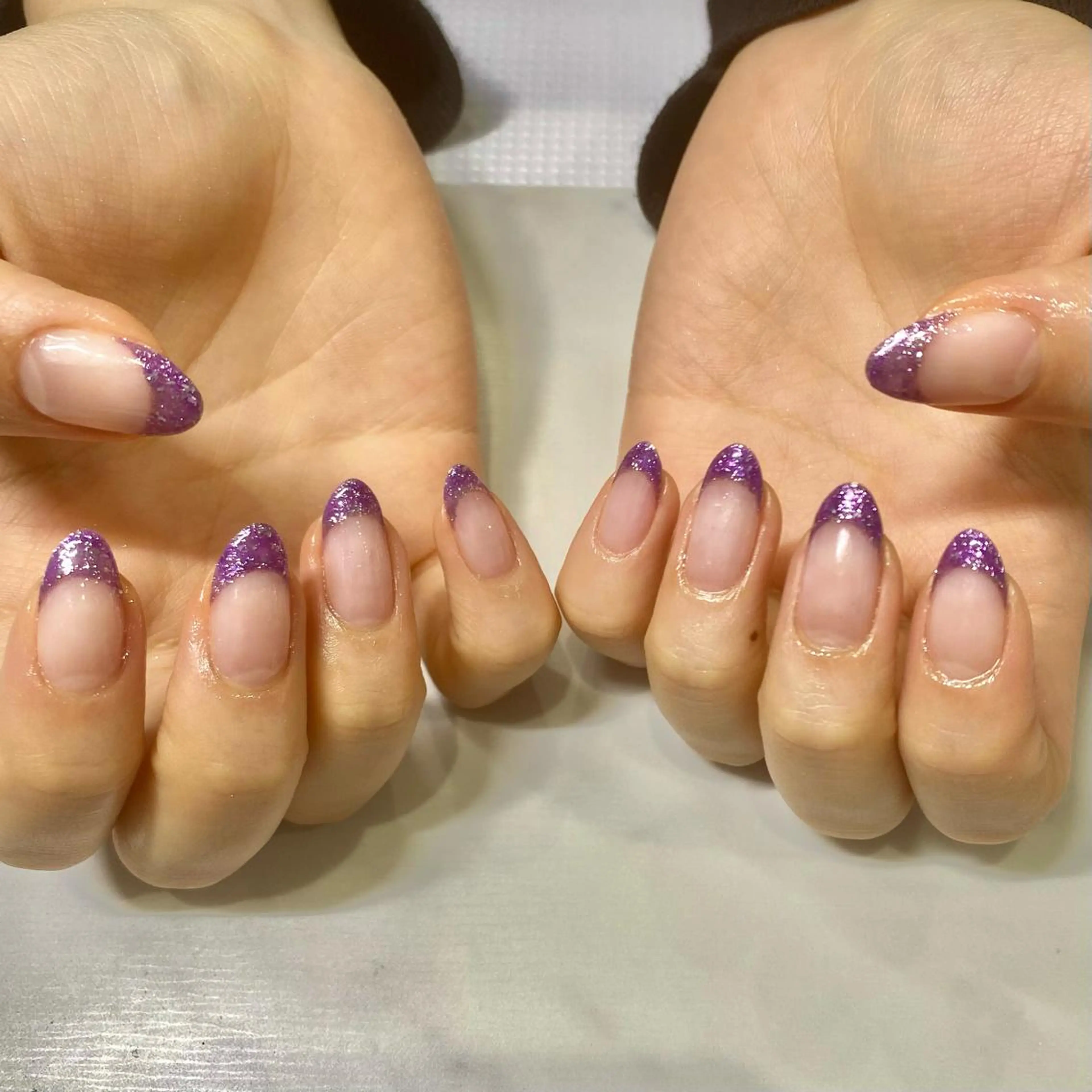 ネイル フレンチネイル ラメ(グリッター) Renatus Nailのネイルデザイン