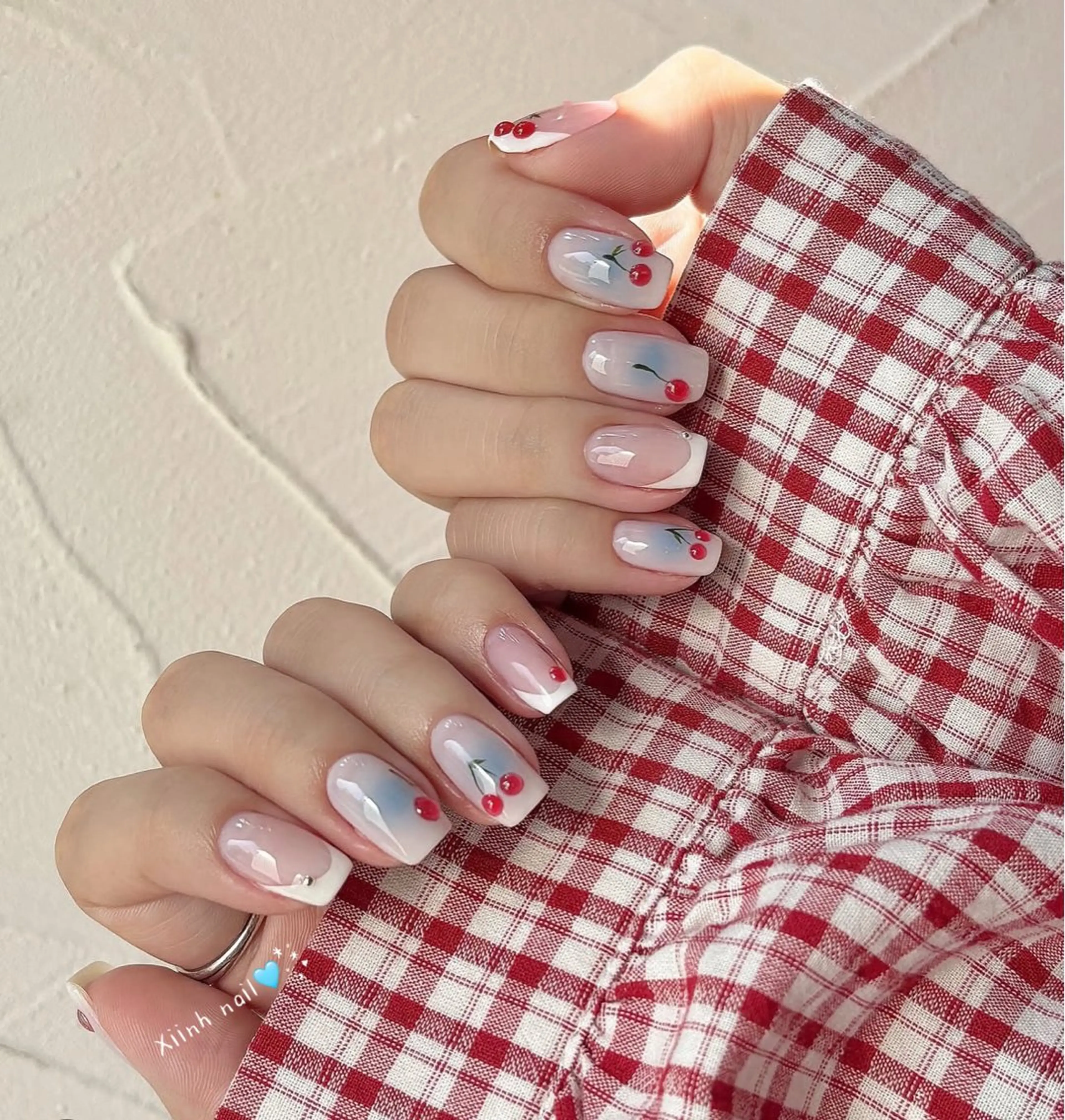 ネイル チークネイル 桜ネイル 長さ出し フットネイル ジェルネイル ハンドネイル XIINH NAIL SALONのネイルデザイン