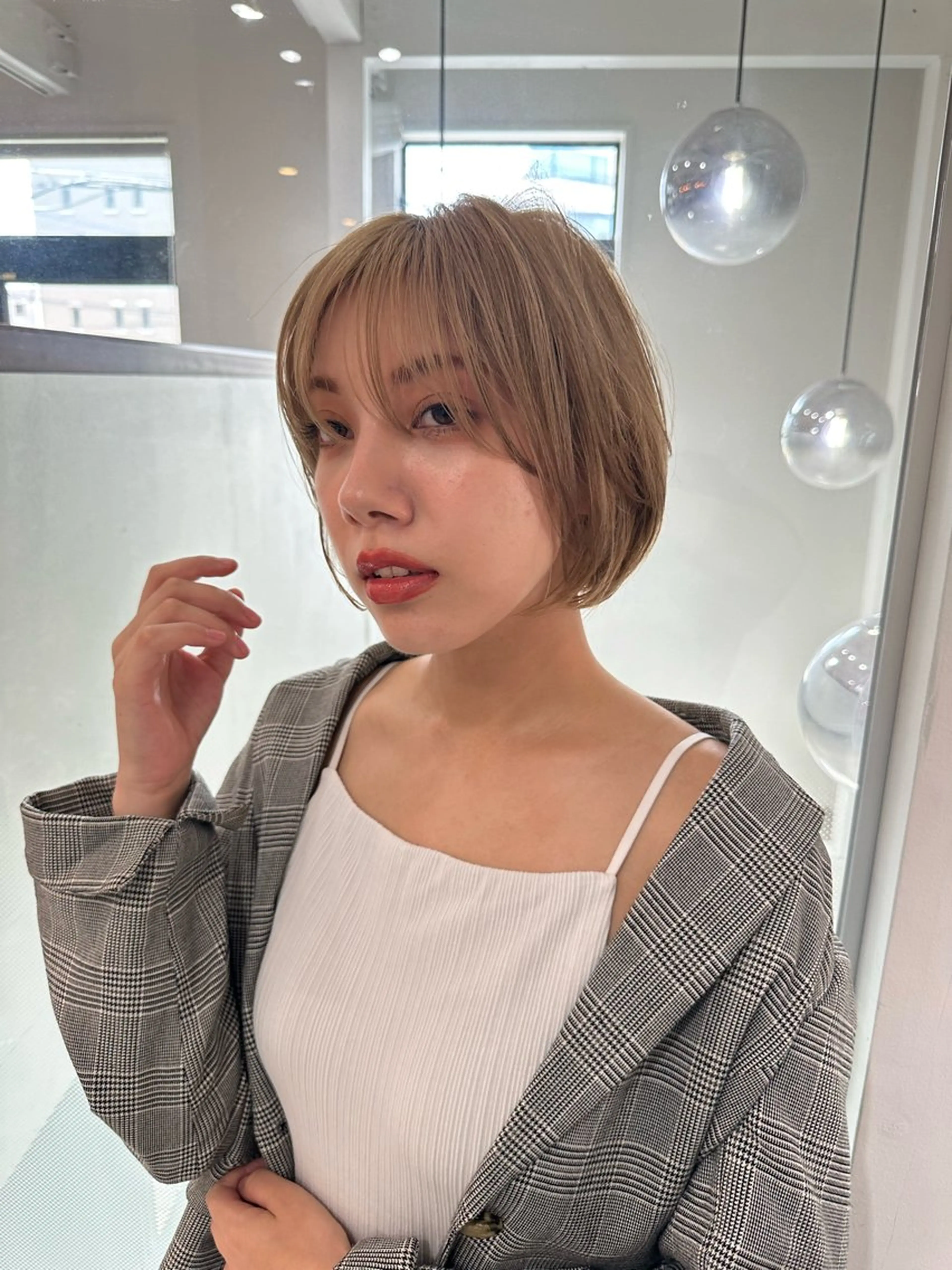 ショート ショートヘア 小顔カット カット ヘアカラー トリートメント ヘッドスパ 遠藤大雅 ショート /韓国ボブ🌈のヘアスタイル