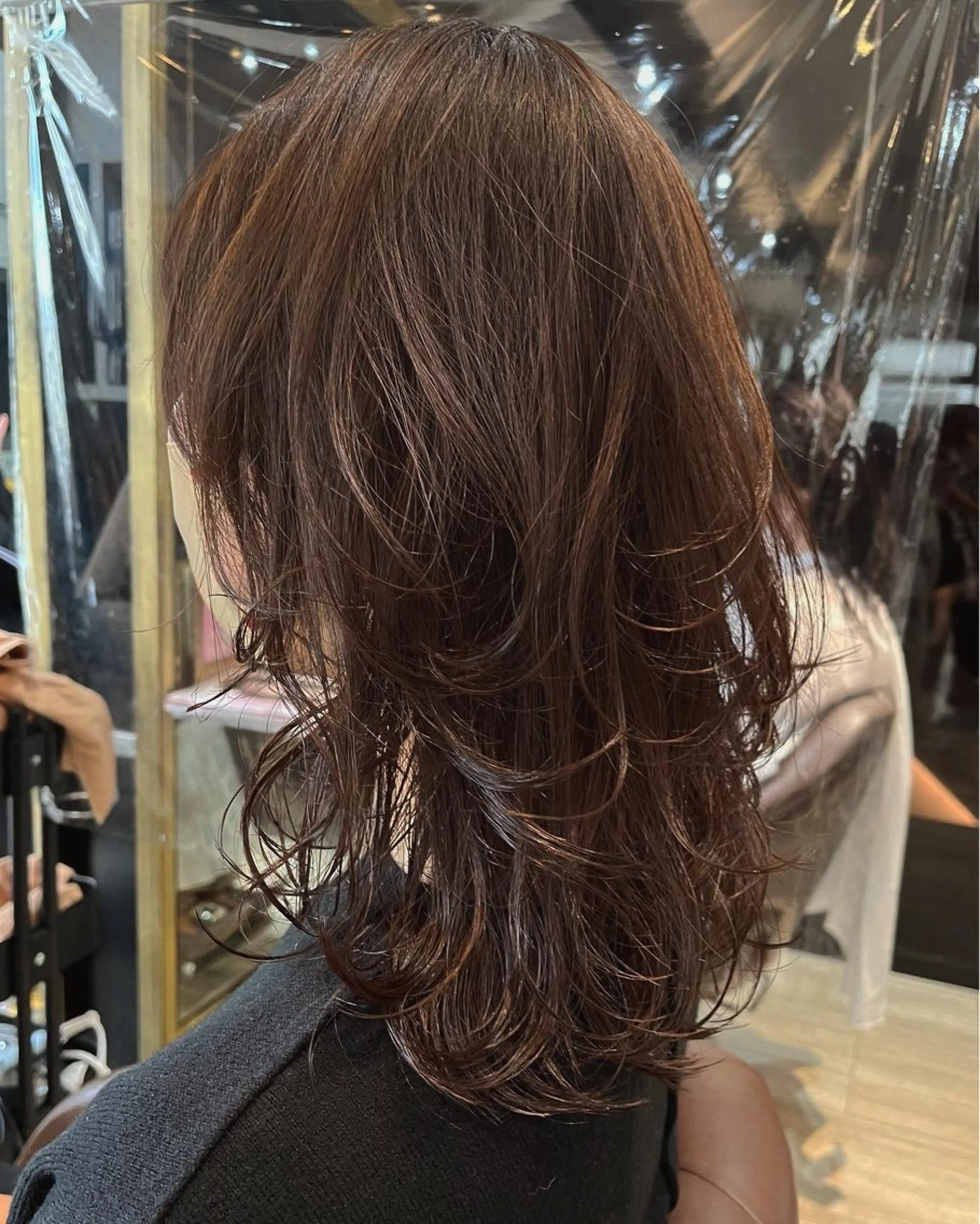 セミロング レイヤーカット カット パーマ トリートメント 下石怜子/レイヤー カット/透明感カラーのヘアスタイル