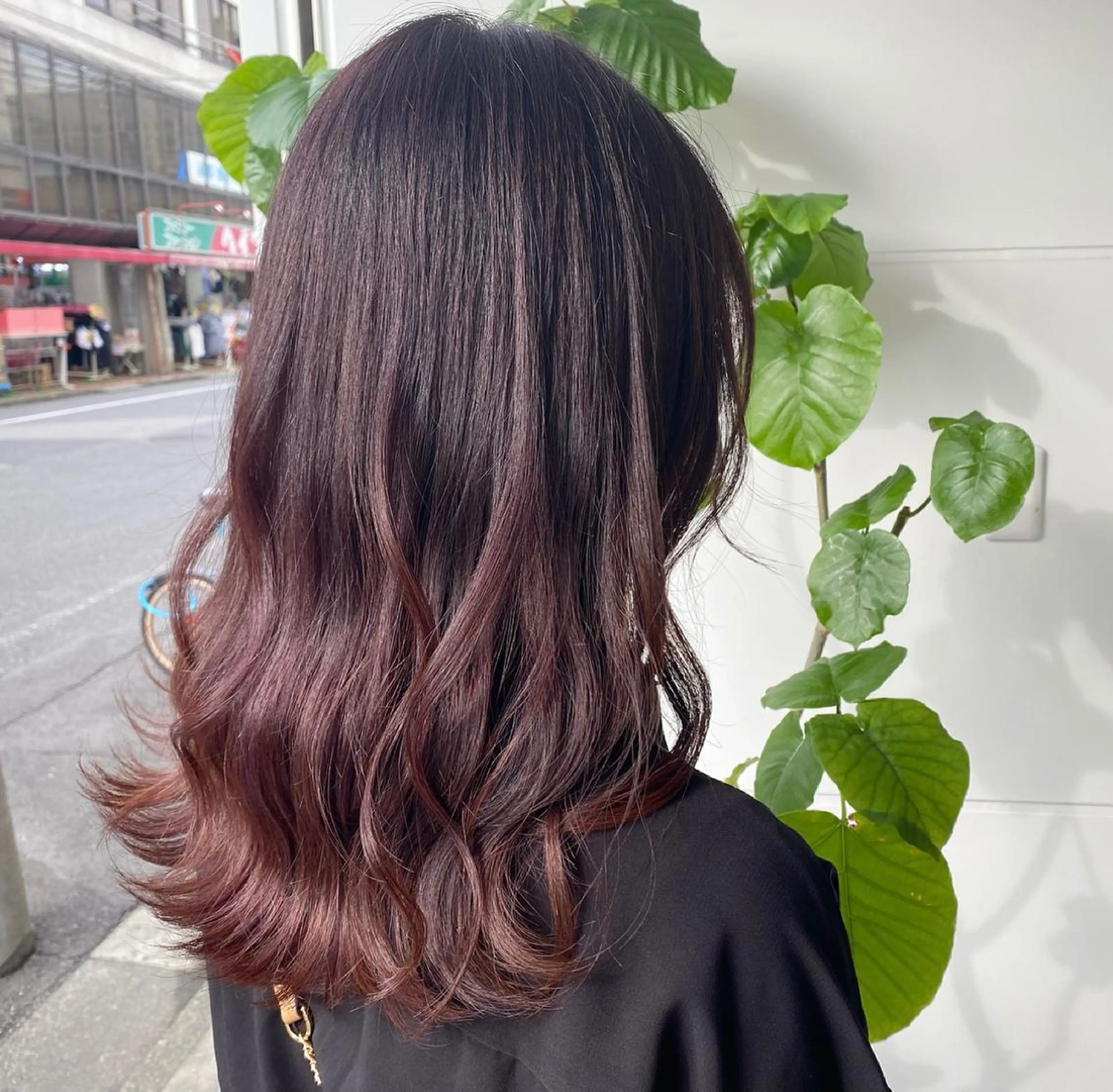 ロング ピンクラベンダー たなか もえなのヘアスタイル