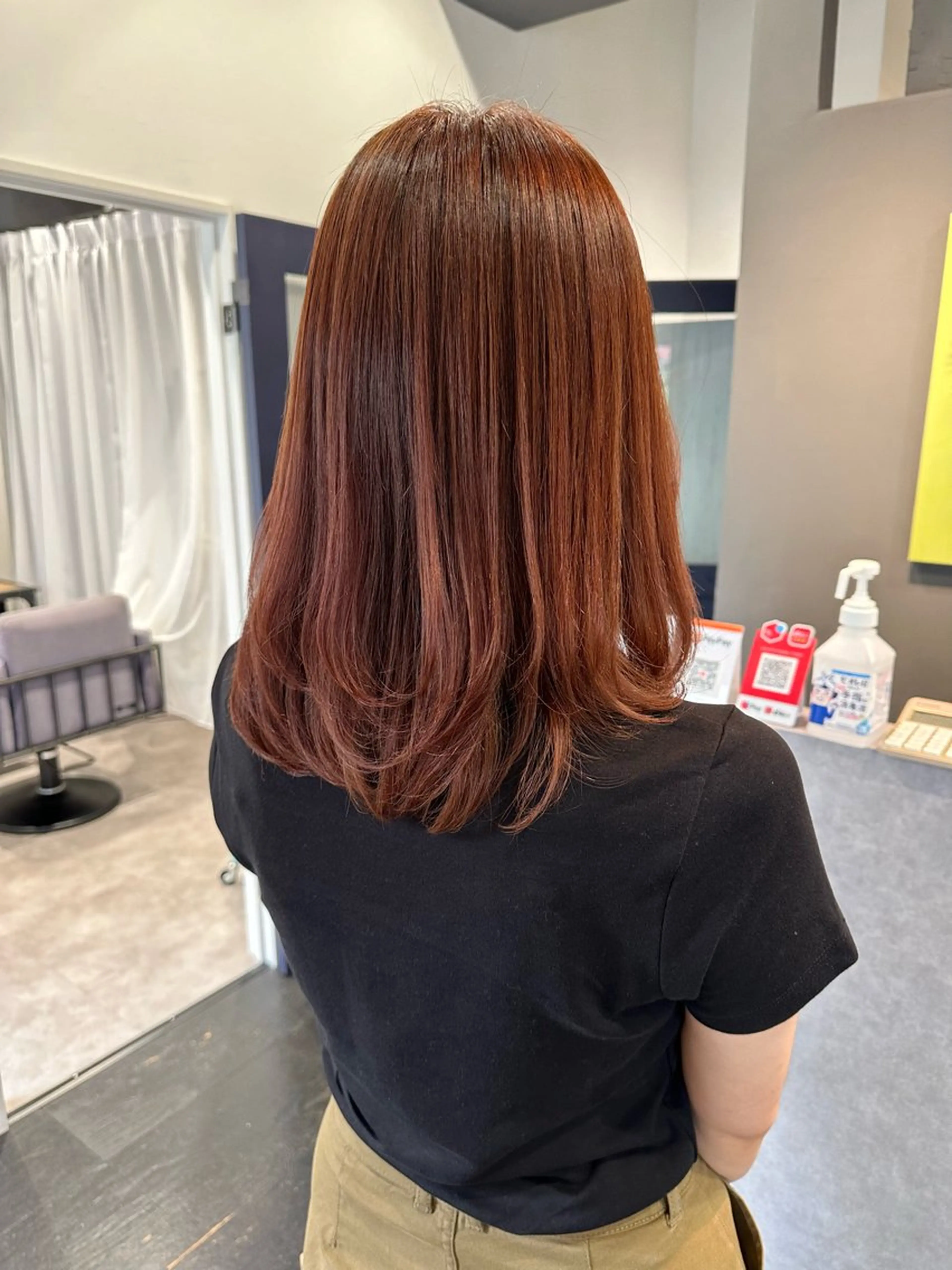 ミディアム カラー ブラウンカラー 透明感カラー ダブルカラー オレンジ オレンジブラウン Doll hair 心斎橋店/KOTOのヘアスタイル