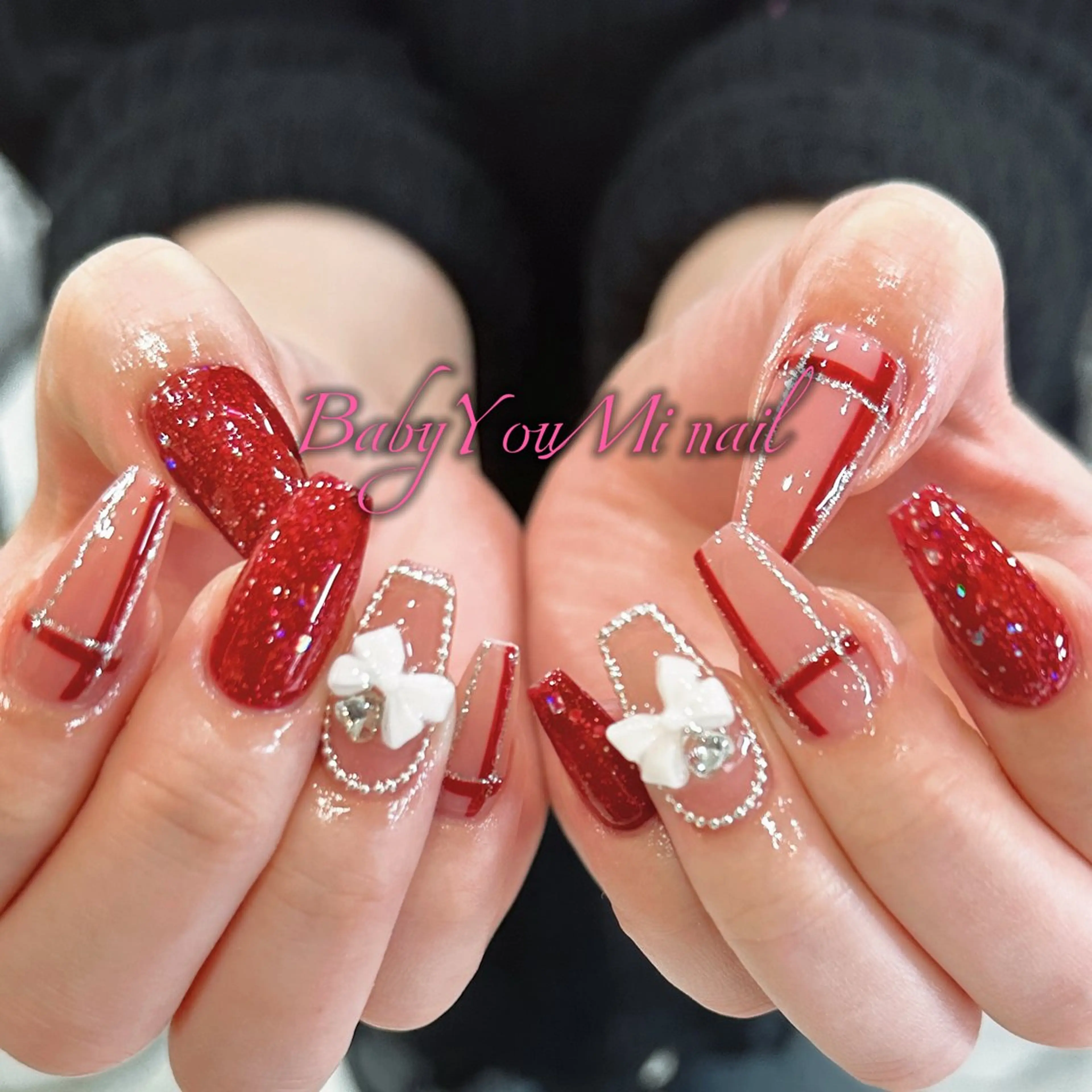 ネイル オーロラネイル 成人式 フットネイル フレンチネイル ジェルネイル ハンドネイル BabyYouMi nailのネイルデザイン