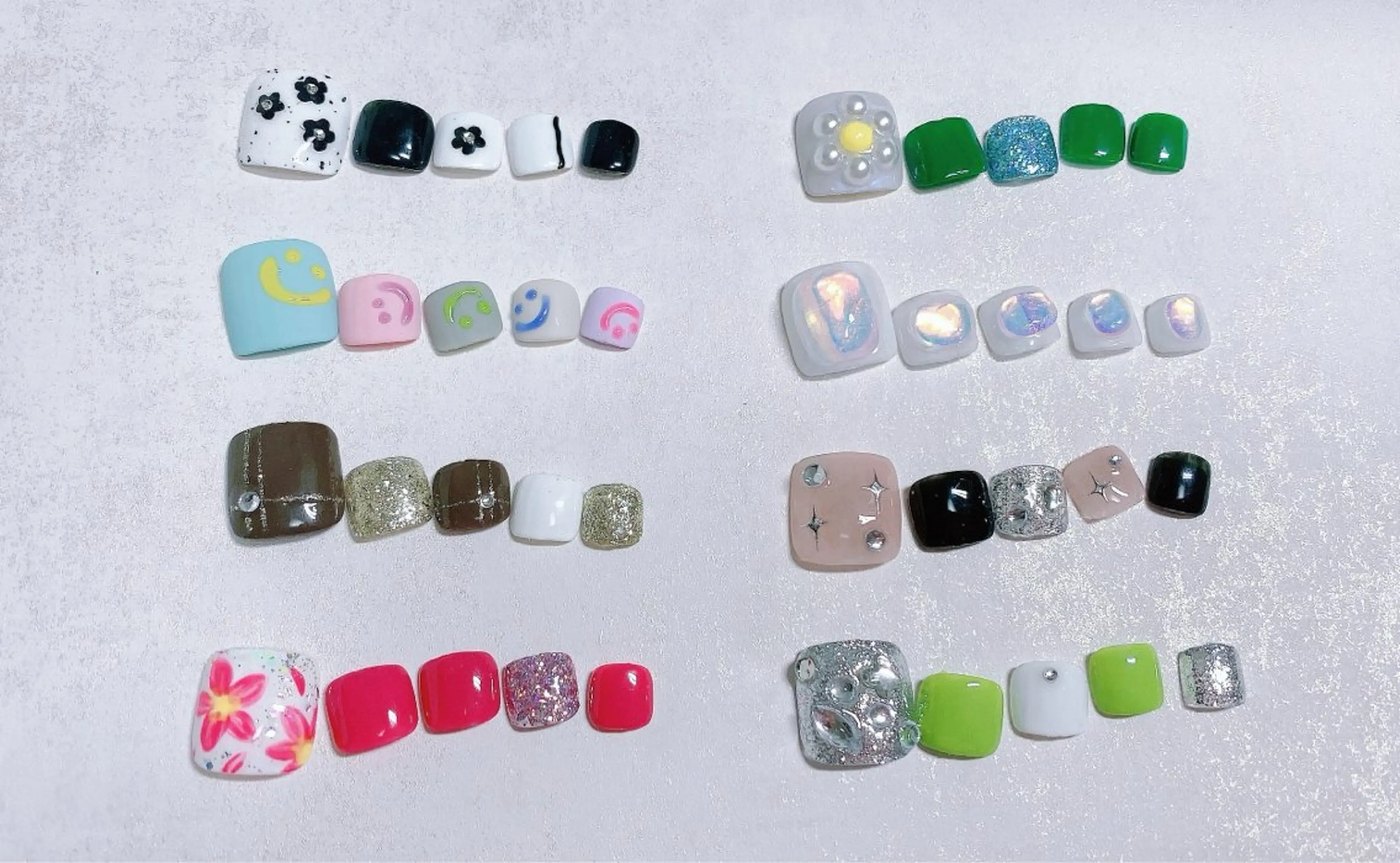 ネイル 長さ出し フットネイル ジェルネイル 韓国ネイル マグネットネイル フットネイル Nail Annのネイルデザイン