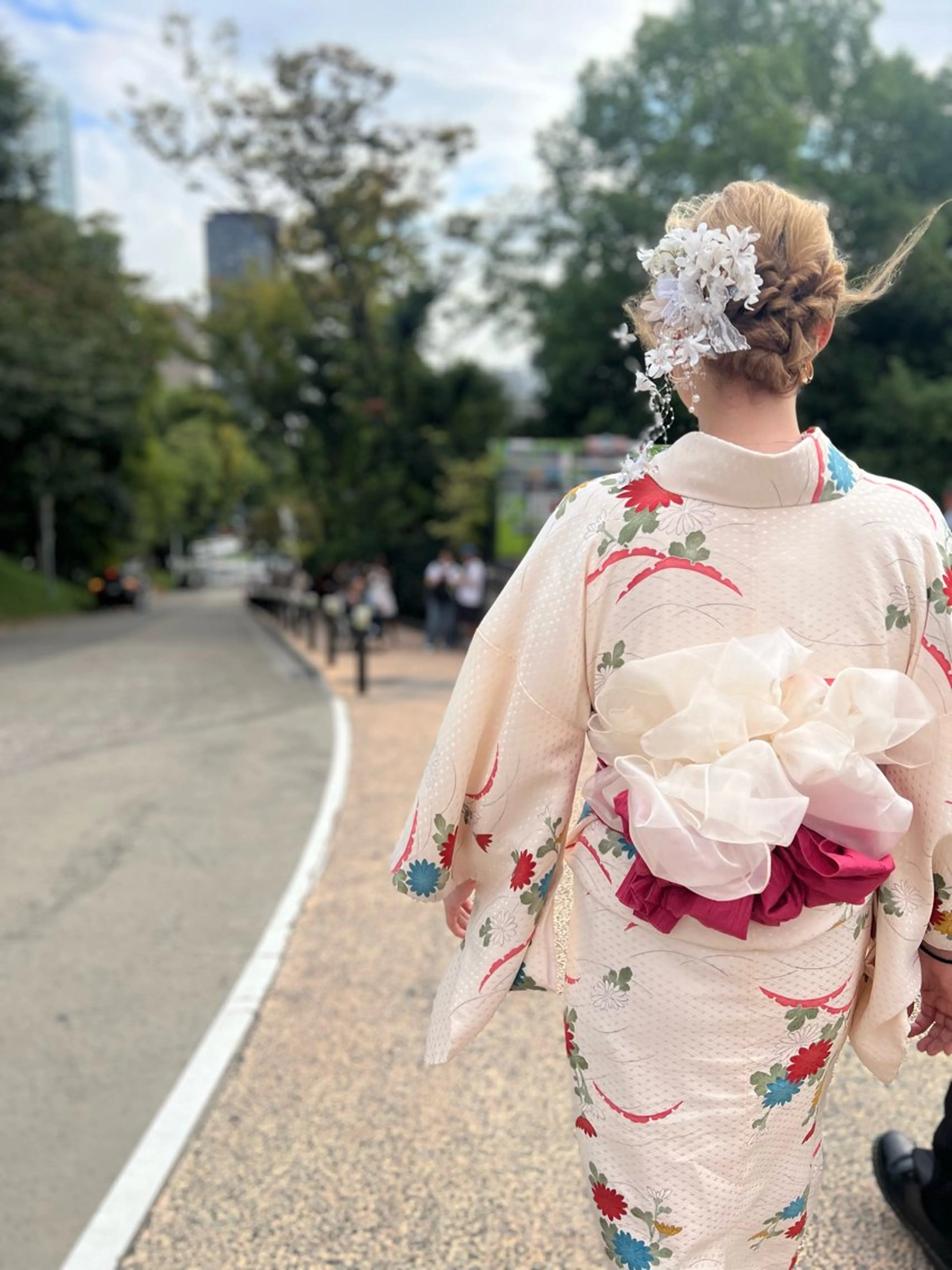 水 木曜限定 お持込 小紋着付 半幅帯の写真