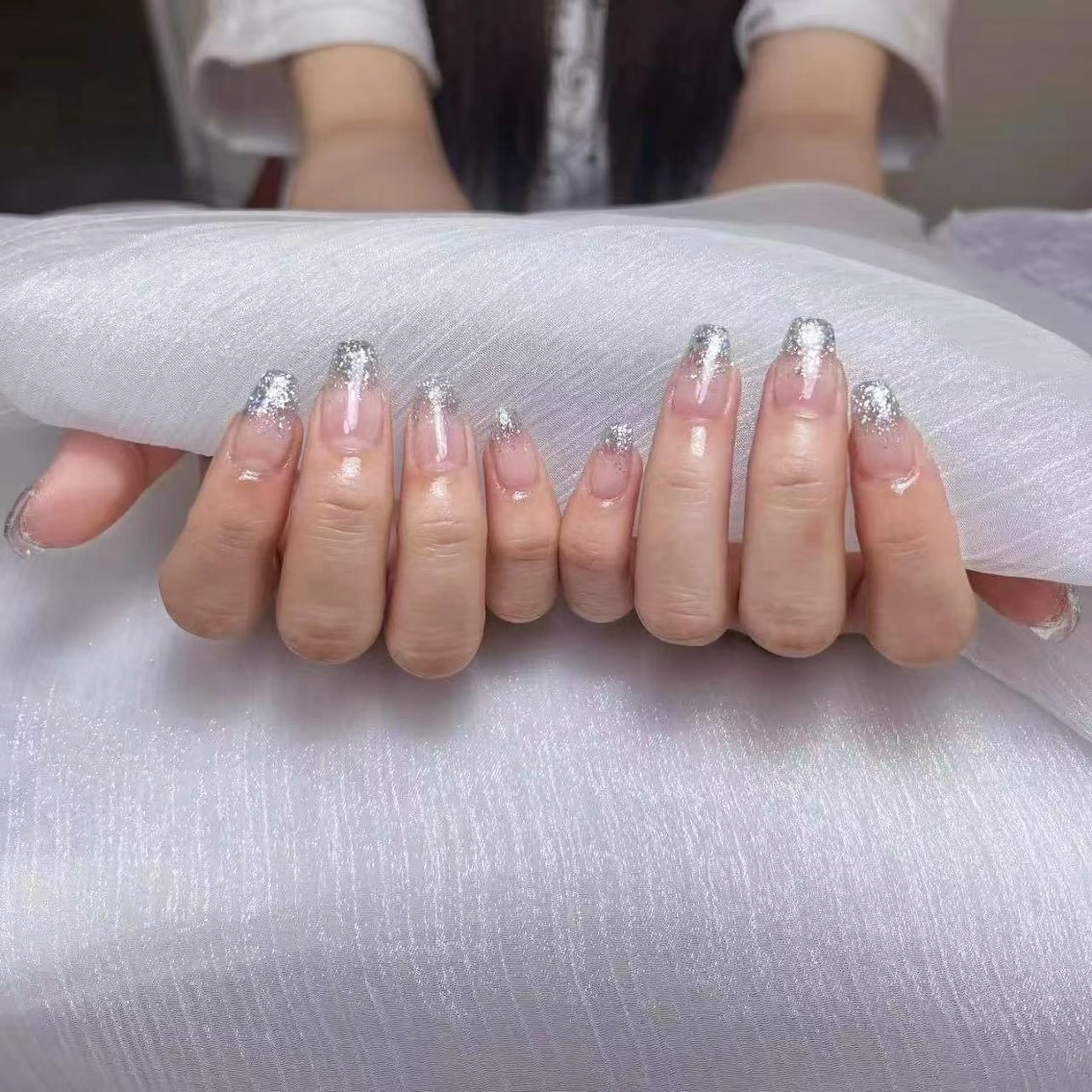 ネイル アートネイル オーロラネイル ガーリー キラキラネイル マグネットネイル ハンドネイル ハンドケア MI Oのネイルデザイン
