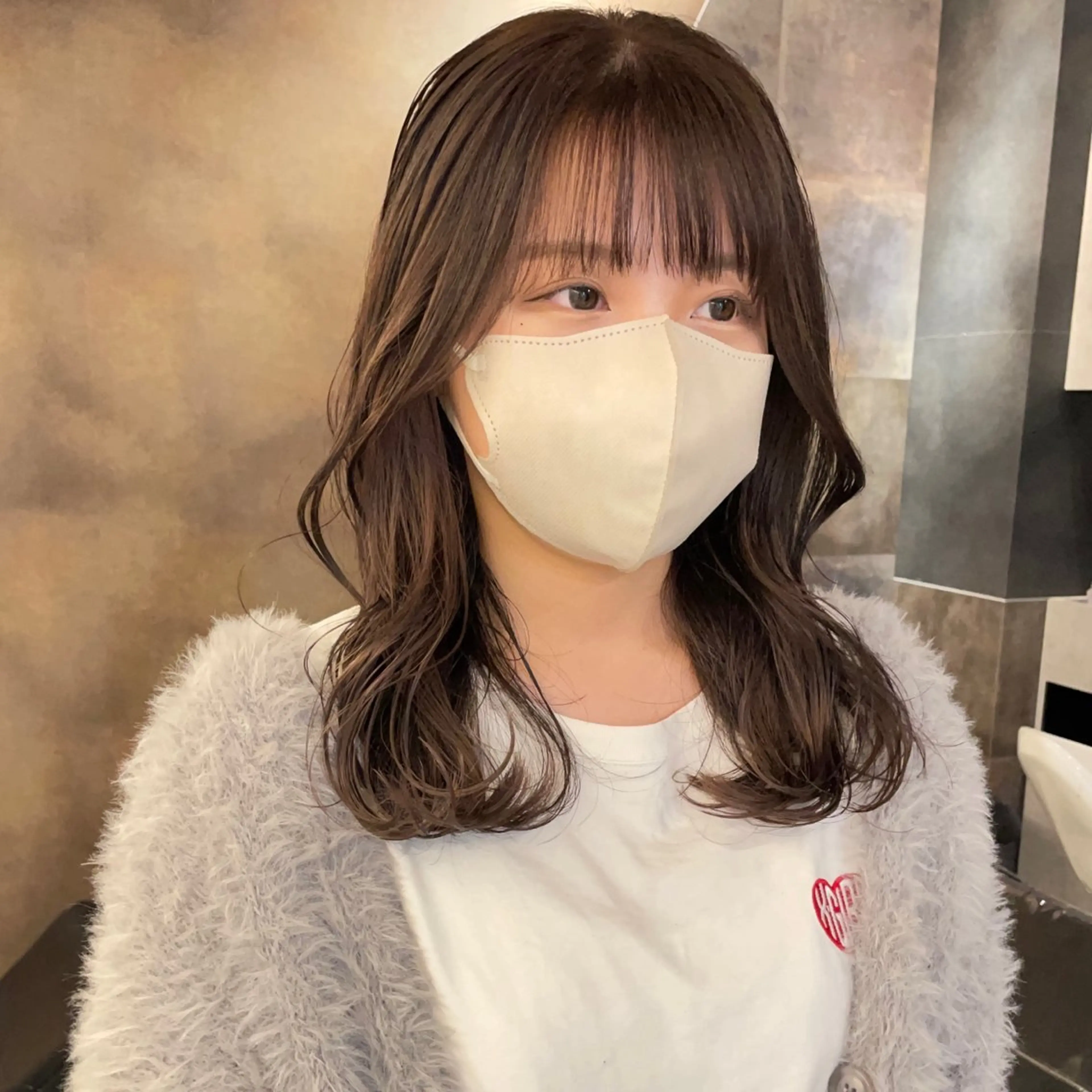 セミロング カット ヘアカラー トリートメント 小濱 拓也のヘアスタイル