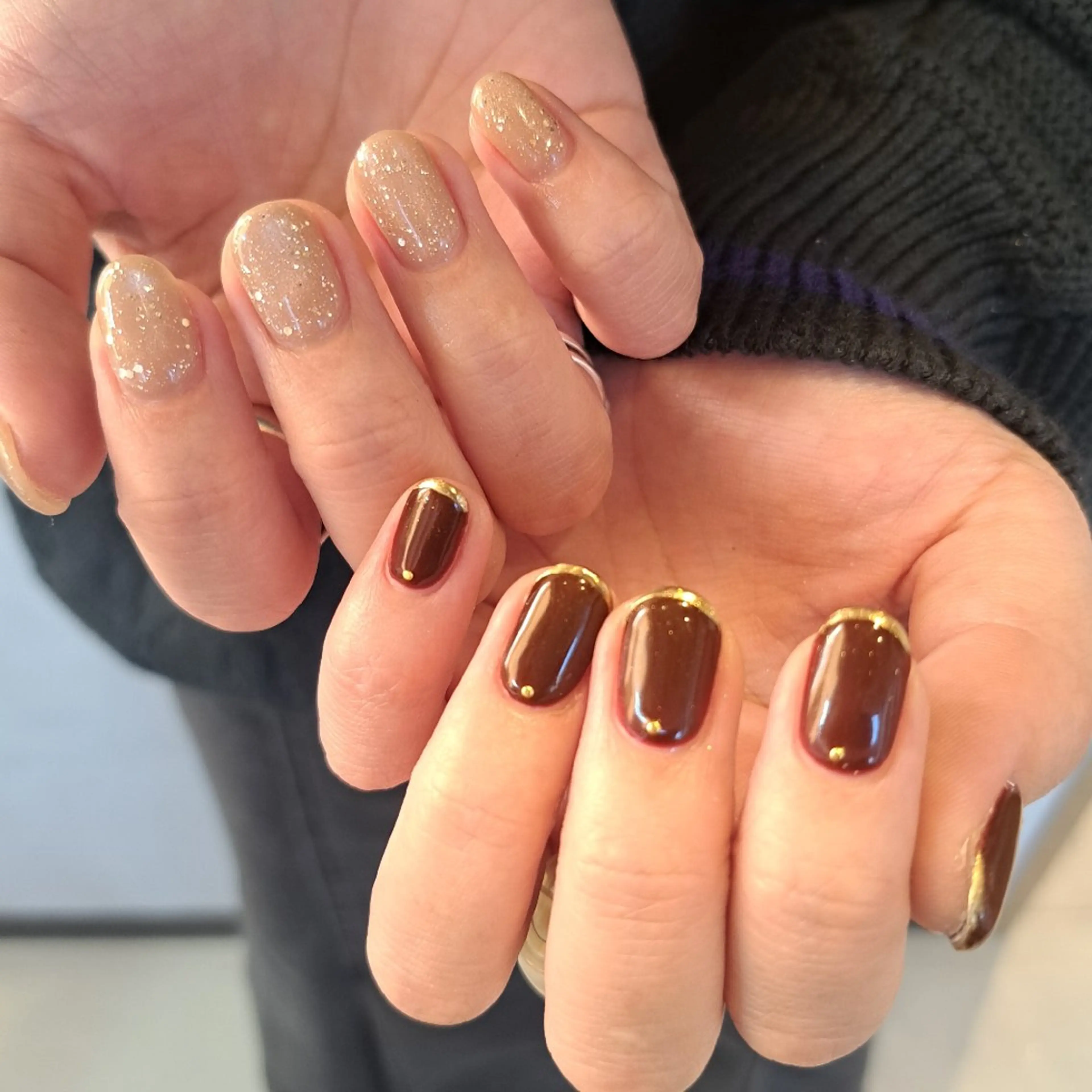 ネイル アートネイル ボルドー ジェルネイル キラキラネイル 持ち込み Nail mood /アートし放題のネイルデザイン