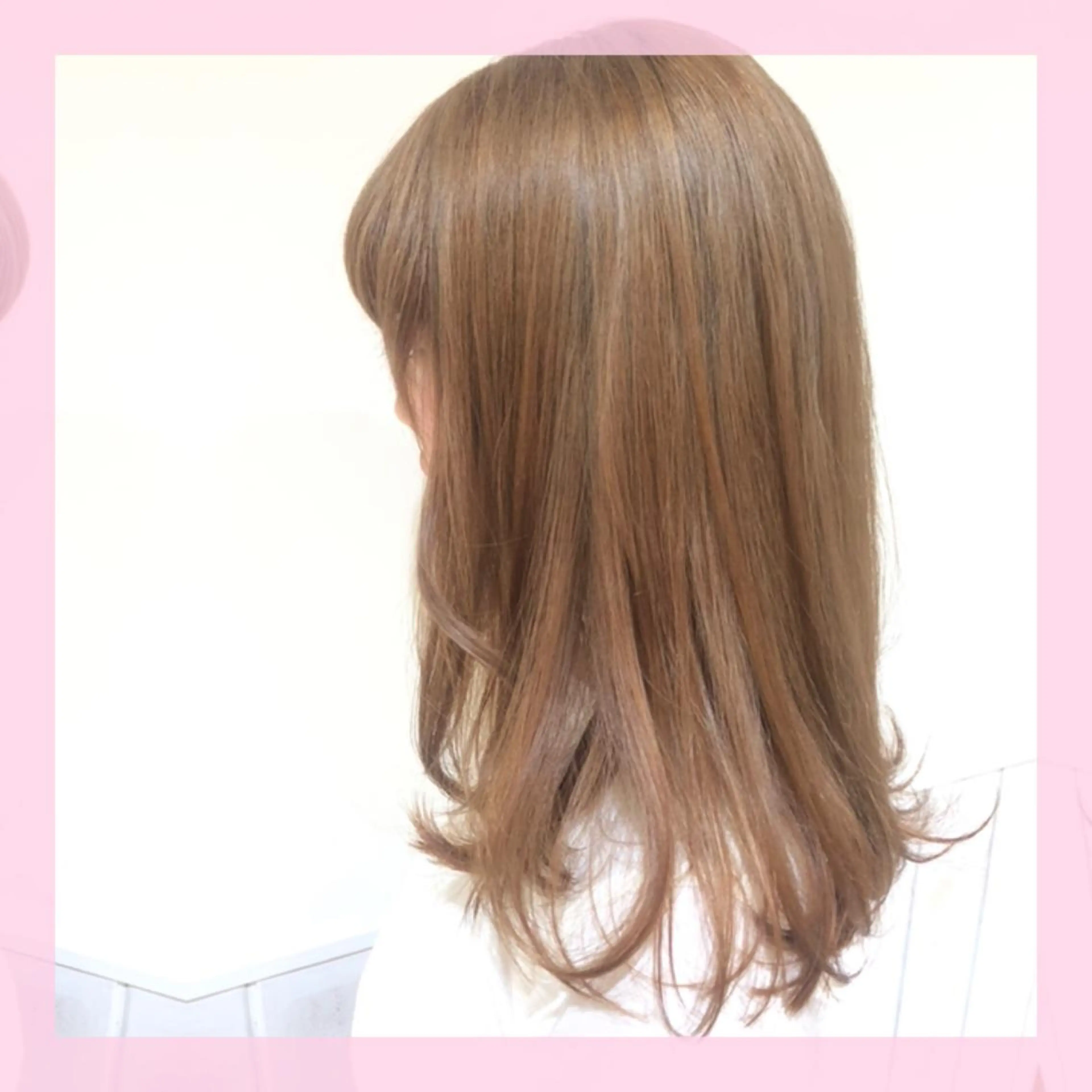 セミロング カラー ベージュカラー 透明感カラー カット ヘアカラー plum.所属・🍒前川 🍒のヘアスタイル