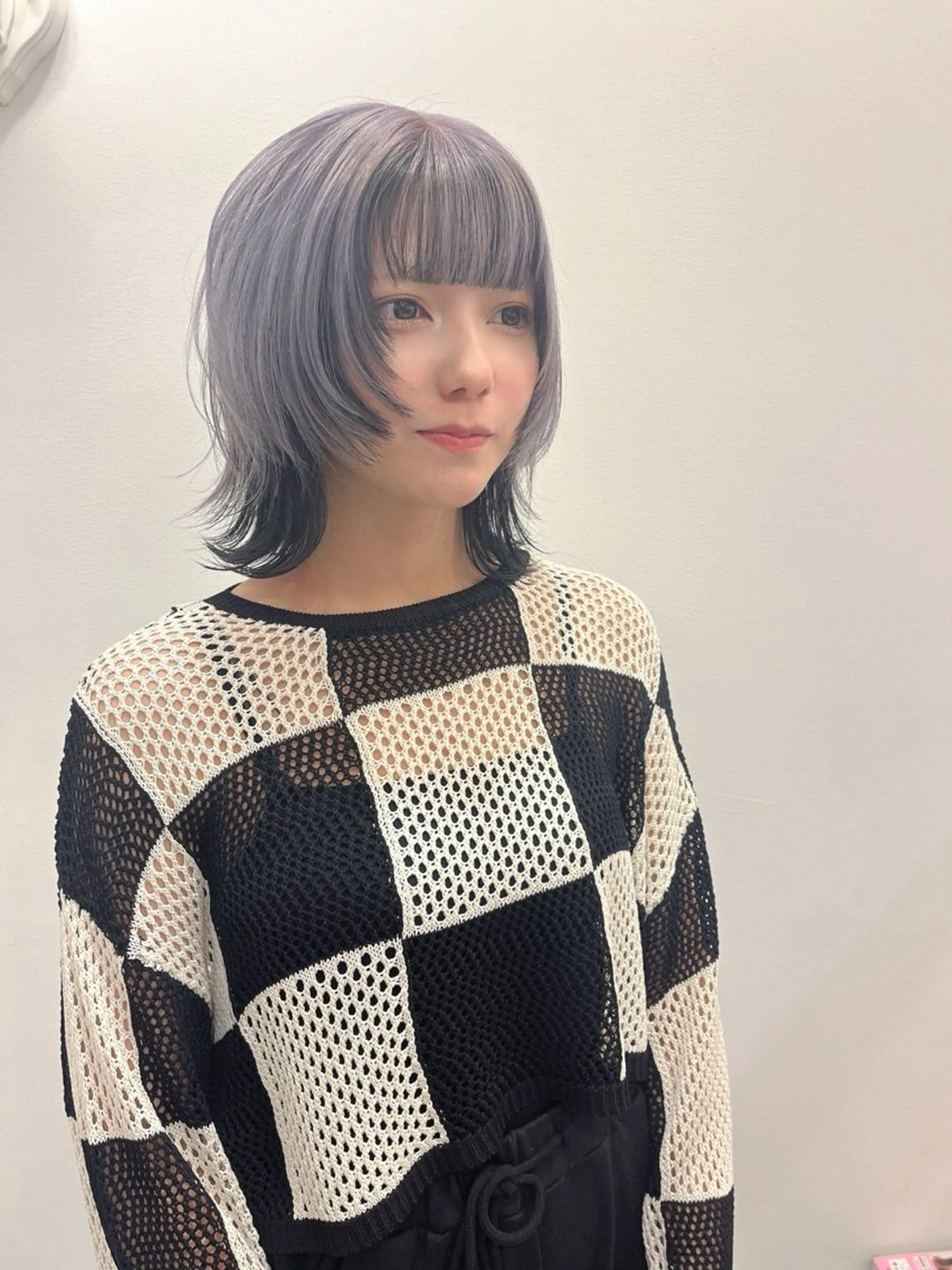 ミディアム カラー カット ヘアカラー 尾崎隼大 レイヤー/韓国ヘアのヘアスタイル